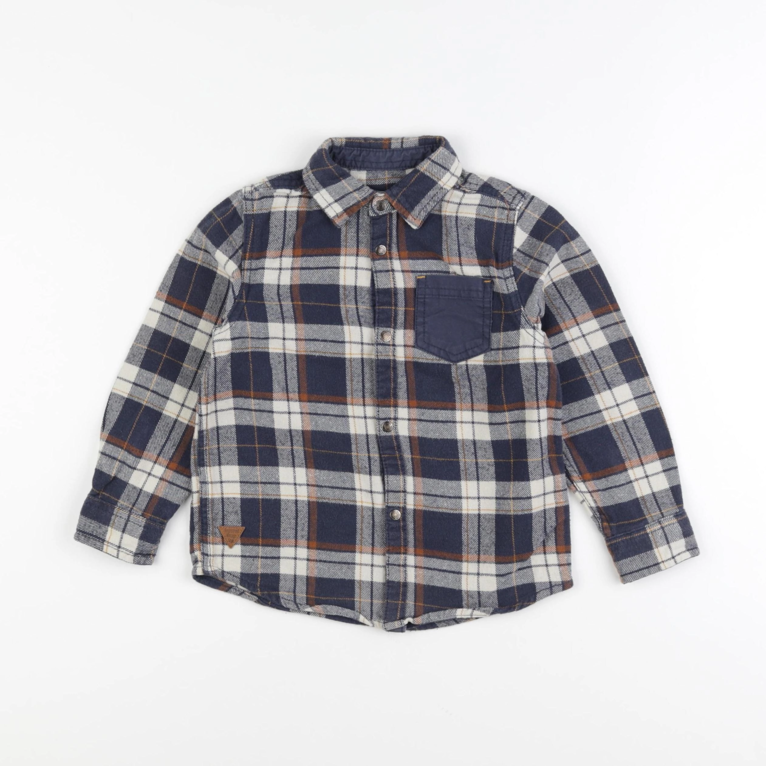 Vertbaudet - chemise coton bleu - 5 ans