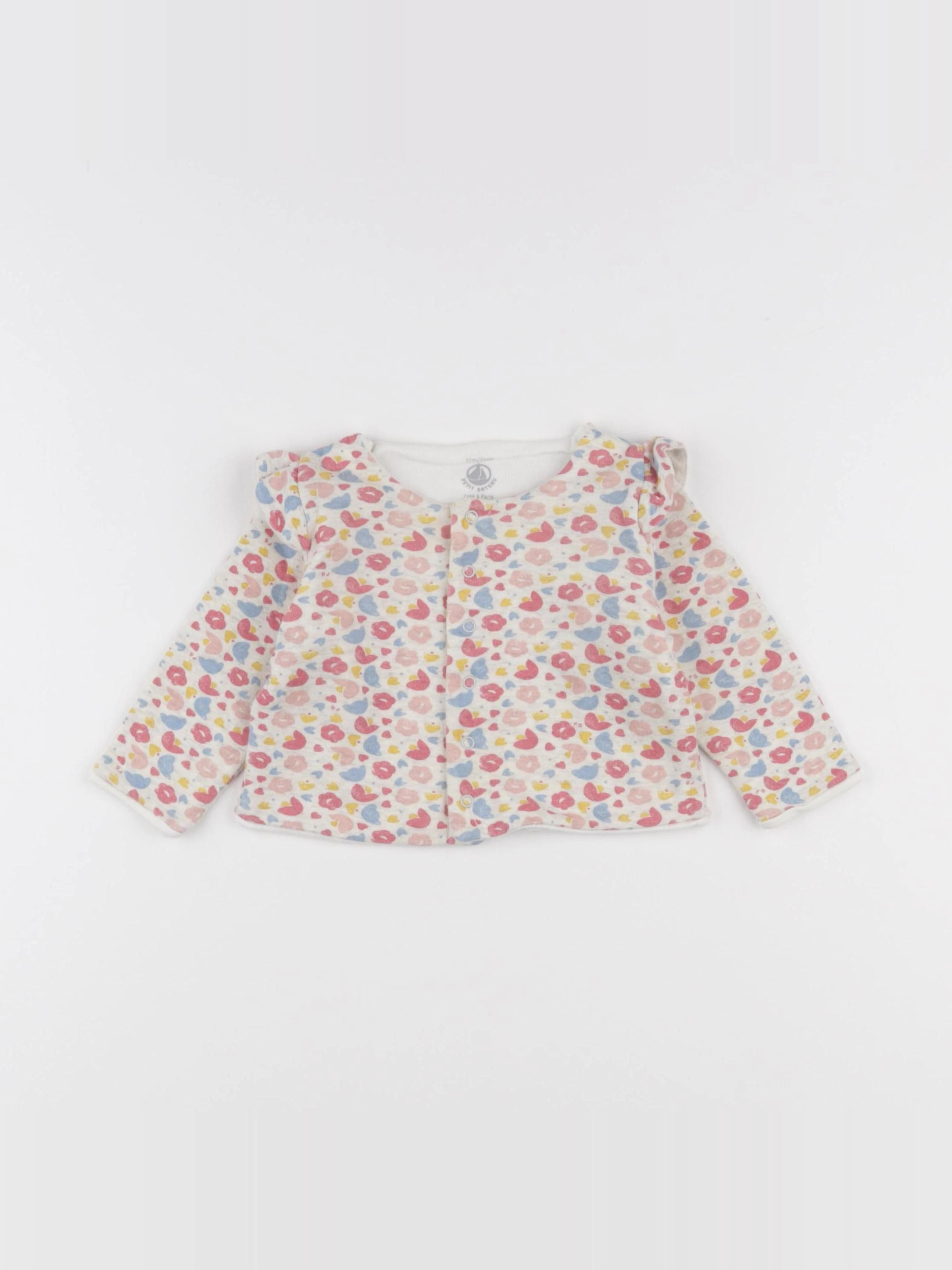 Petit Bateau - sweat rose - 12 mois