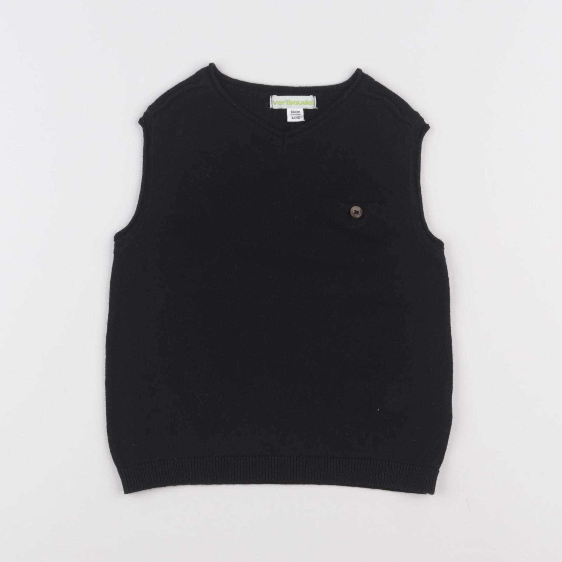 Vertbaudet - pull noir - 3 ans