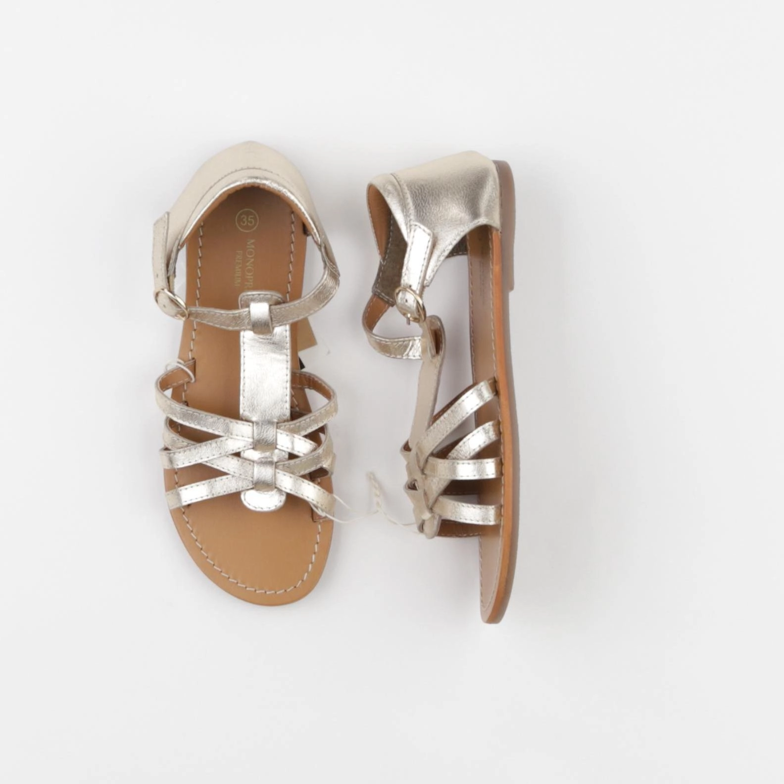 Monoprix - sandales or - pointure 35