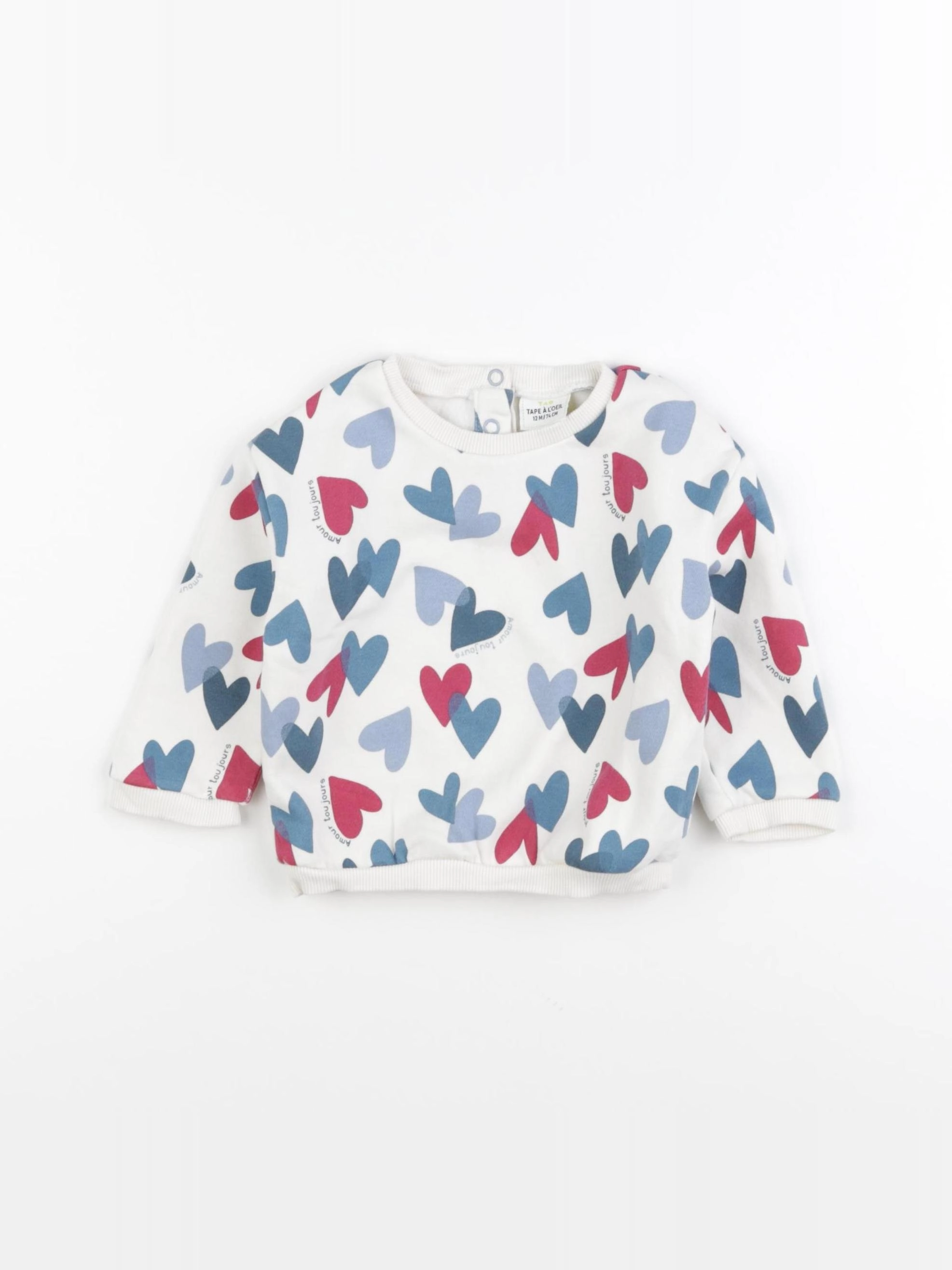 Tape à l'oeil - sweat multicolore - 12 mois