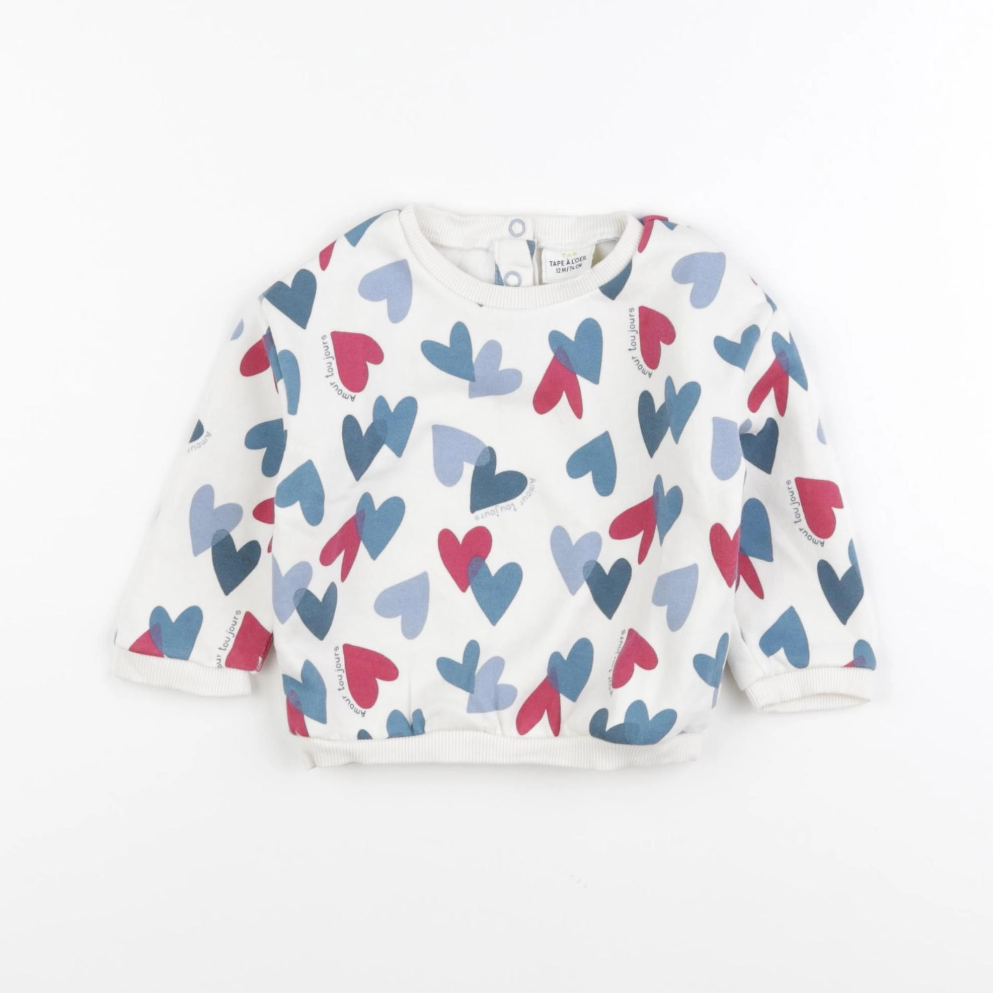 Tape à l'oeil - sweat multicolore - 12 mois