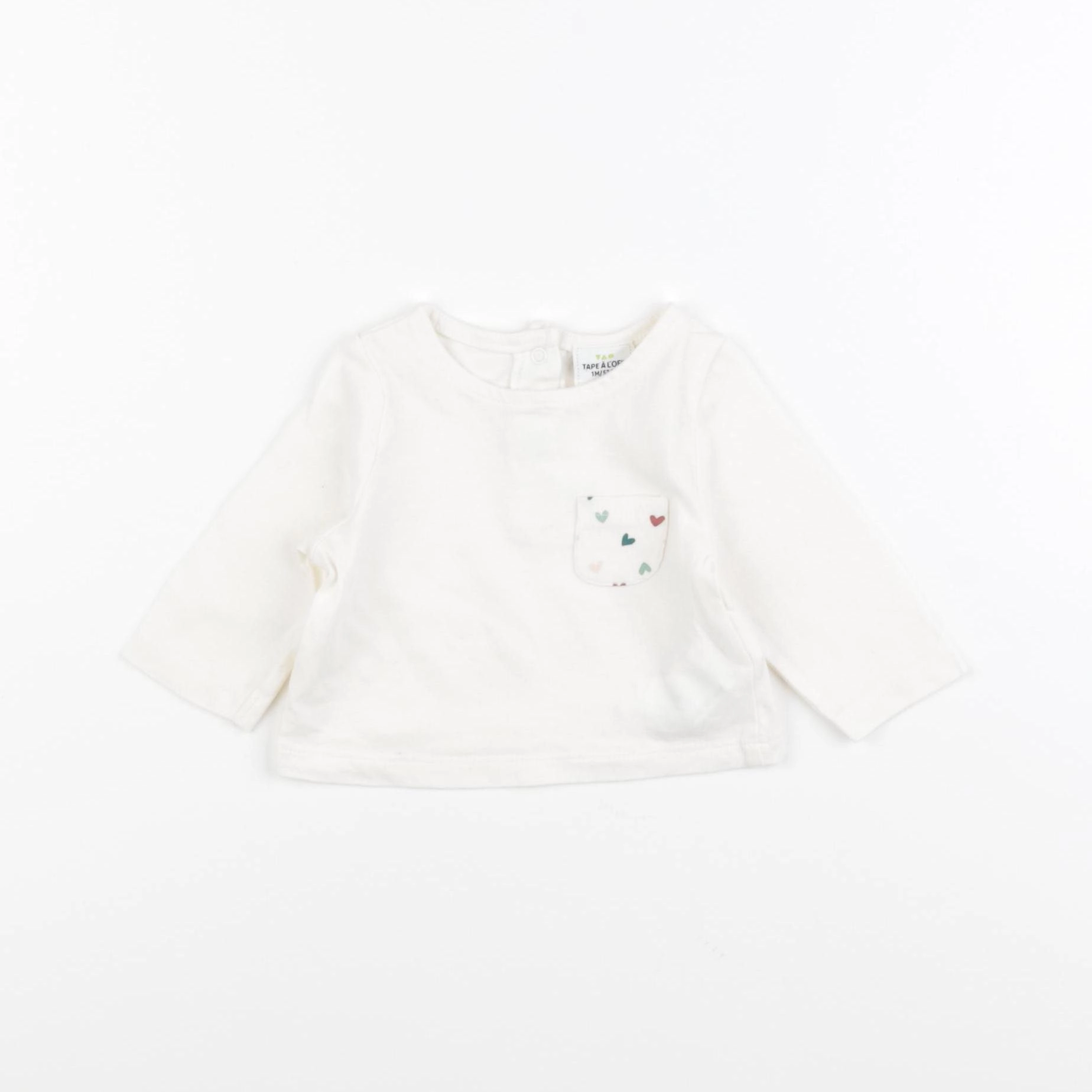 Tape à l'oeil - tee-shirt blanc - 1 mois
