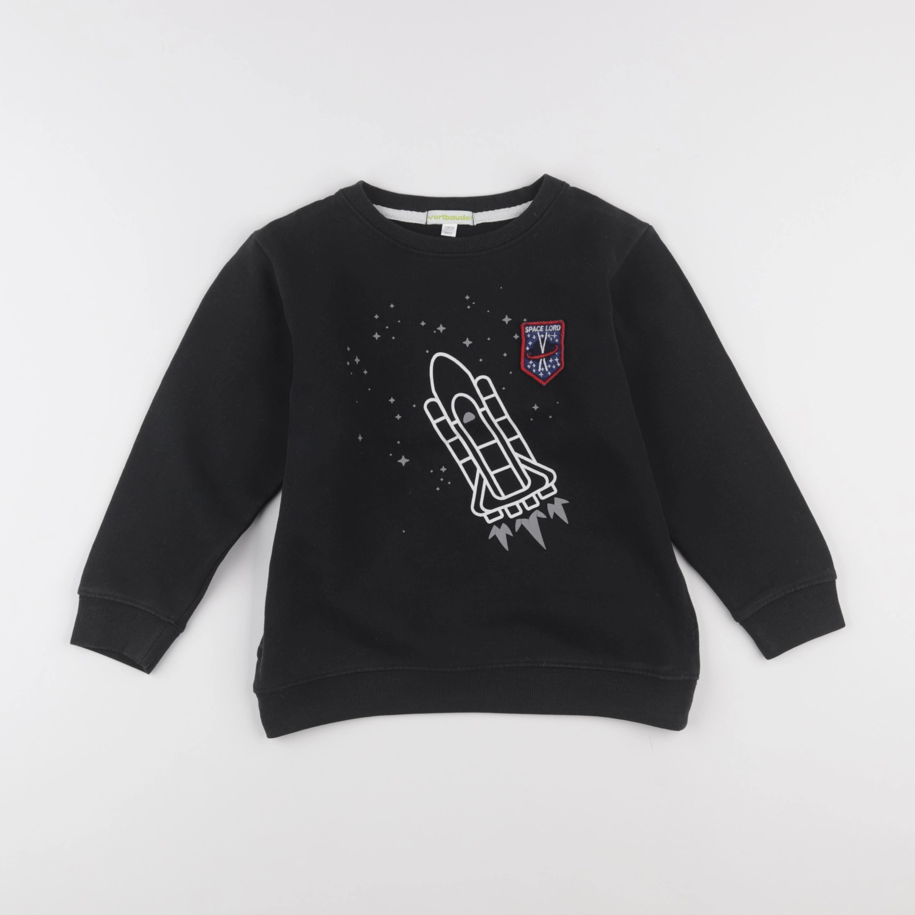 Vertbaudet - sweat noir - 8 ans