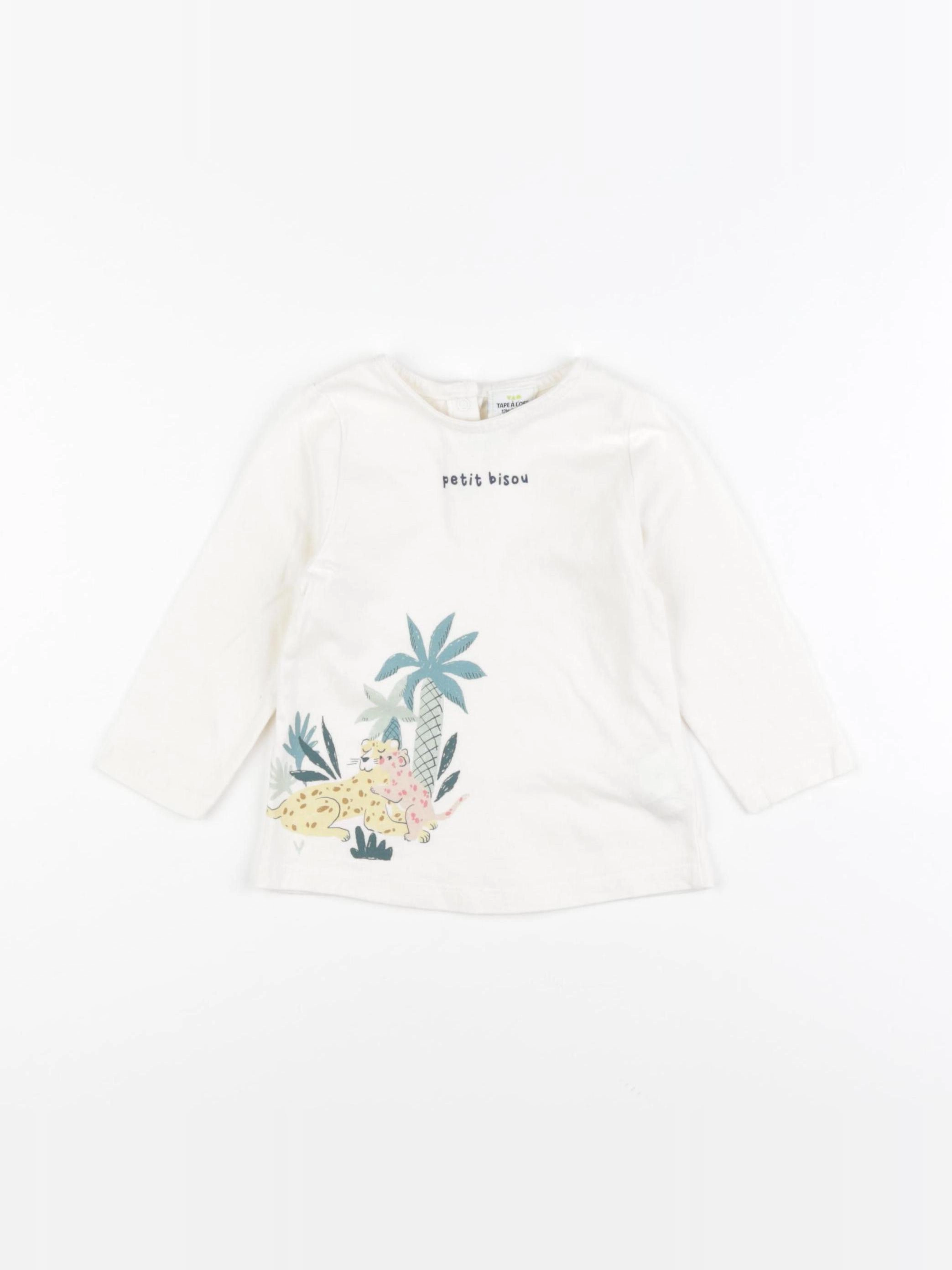 Tape à l'oeil - tee-shirt blanc - 12 mois