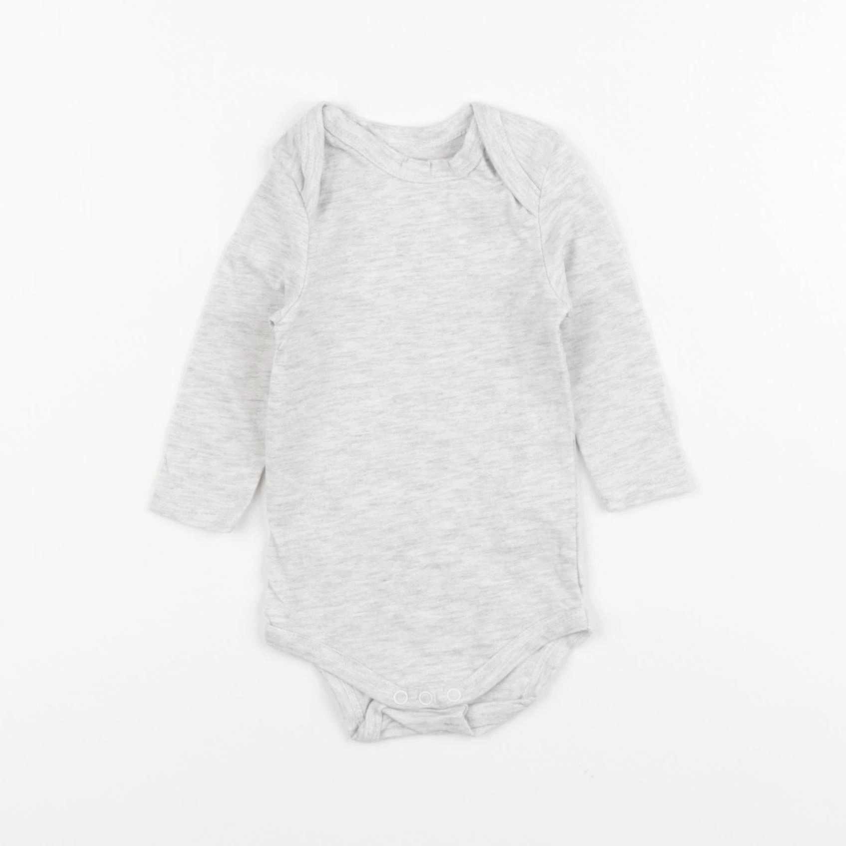 Tape à l'oeil - body gris - 3 mois