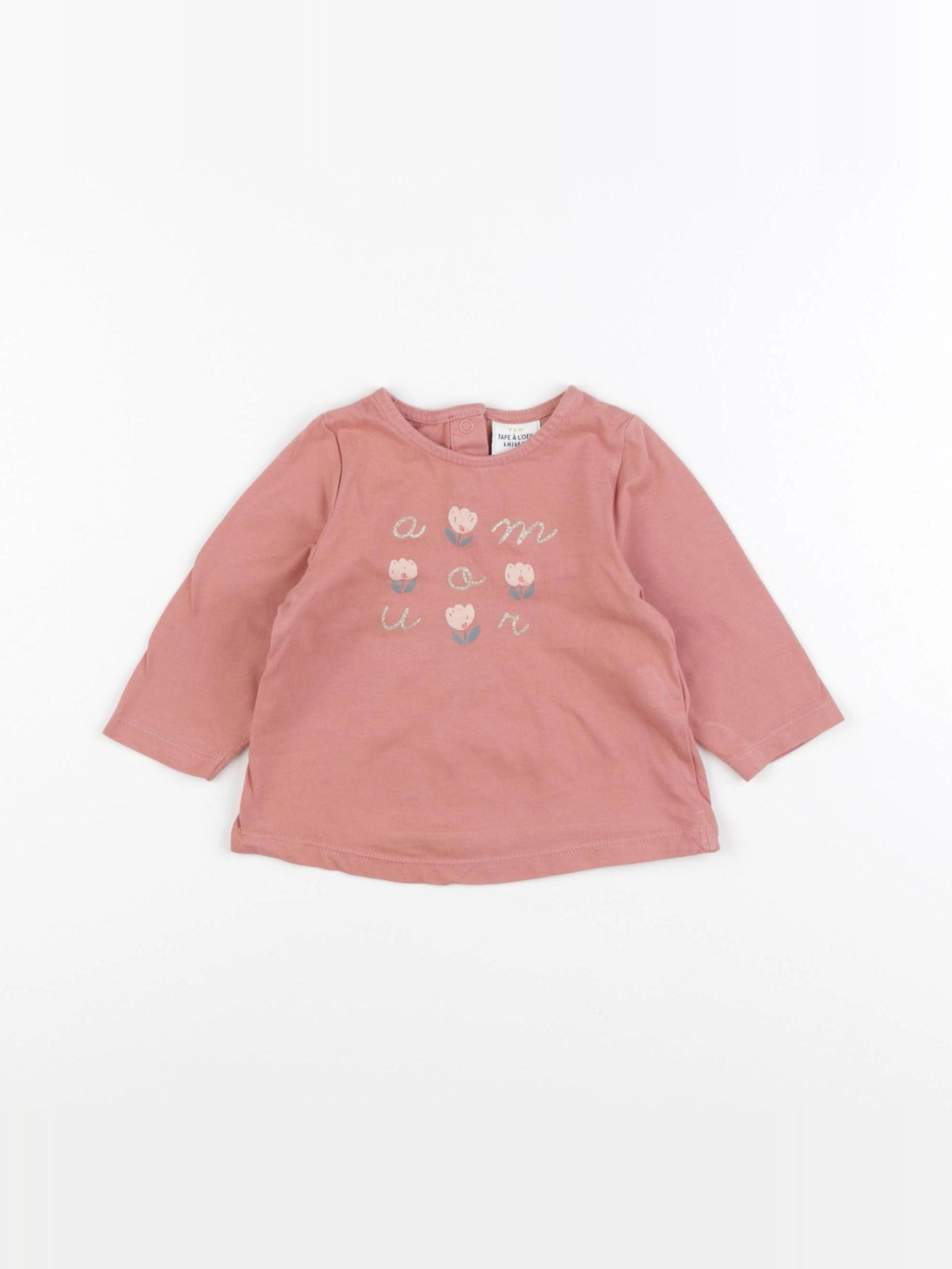 Tape à l'oeil - tee-shirt rose - 6 mois