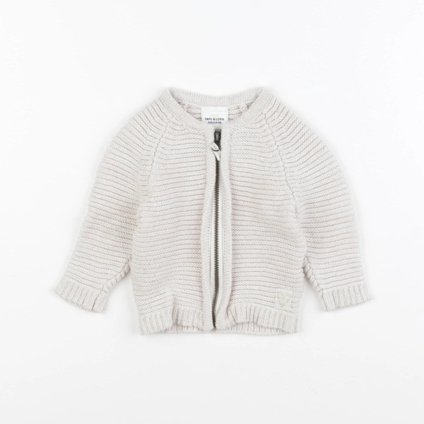Tape à l'oeil - gilet beige - 3 mois