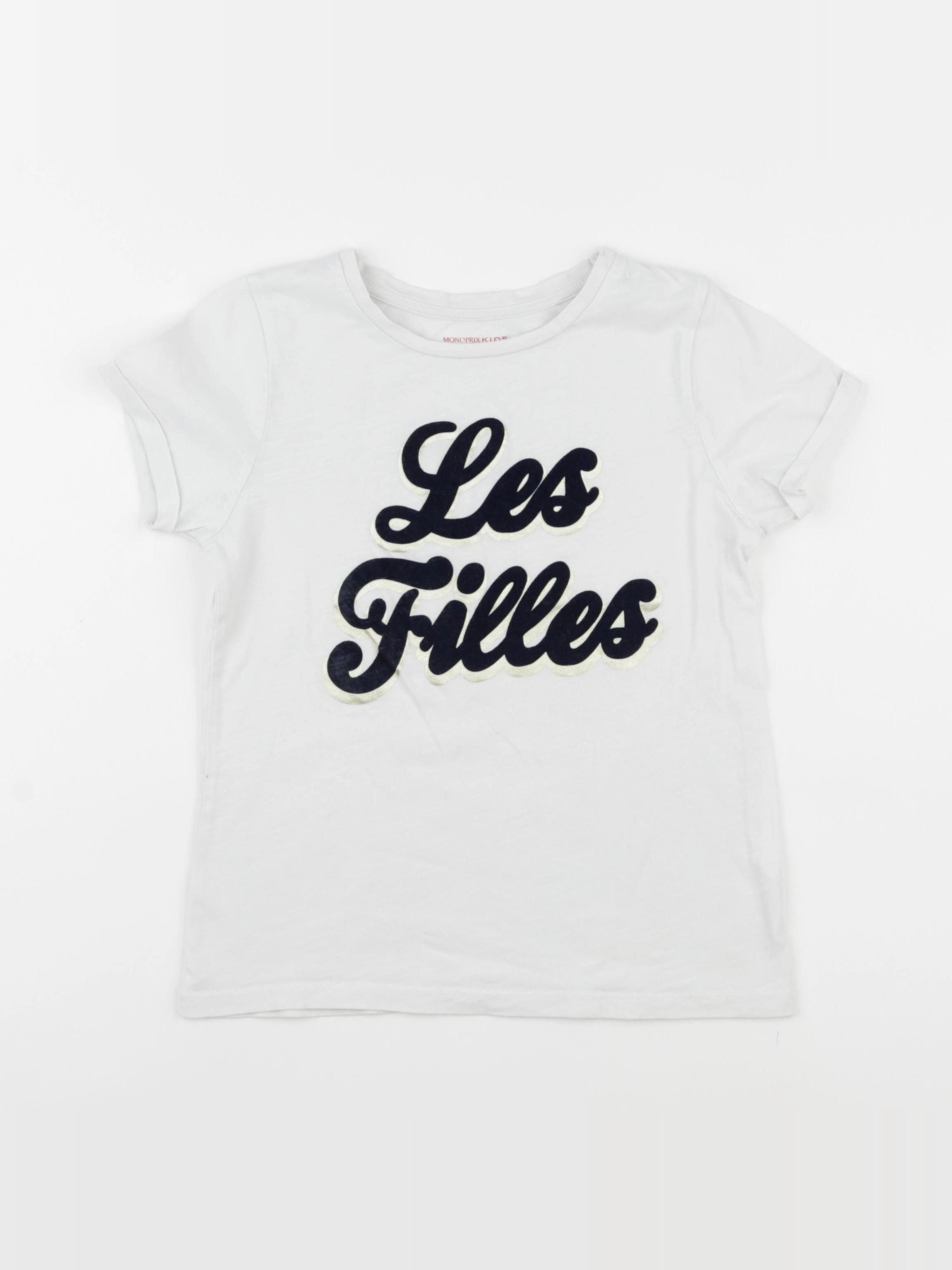 Monoprix - tee-shirt blanc - 8 ans