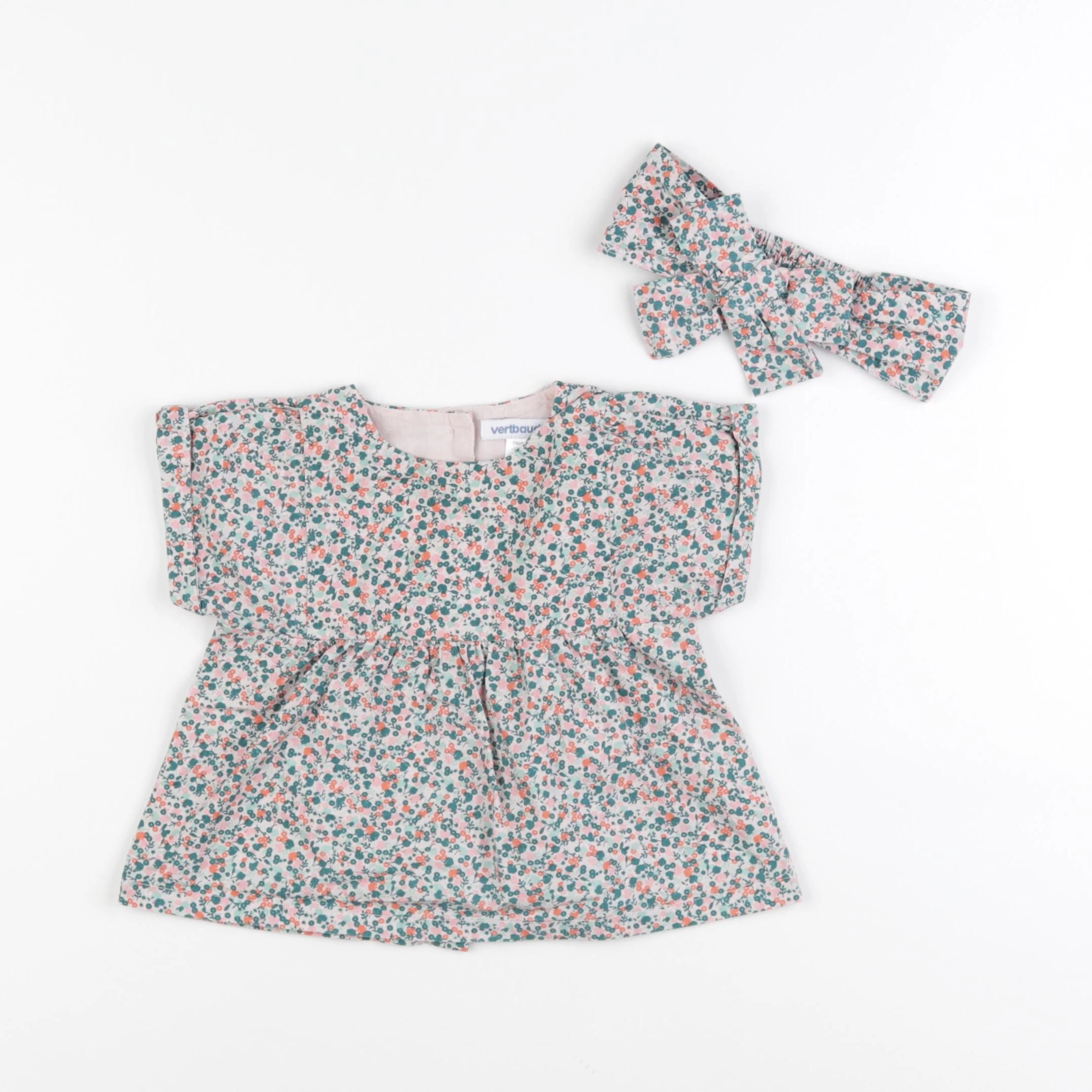 Vertbaudet - blouse multicolore - 12 mois
