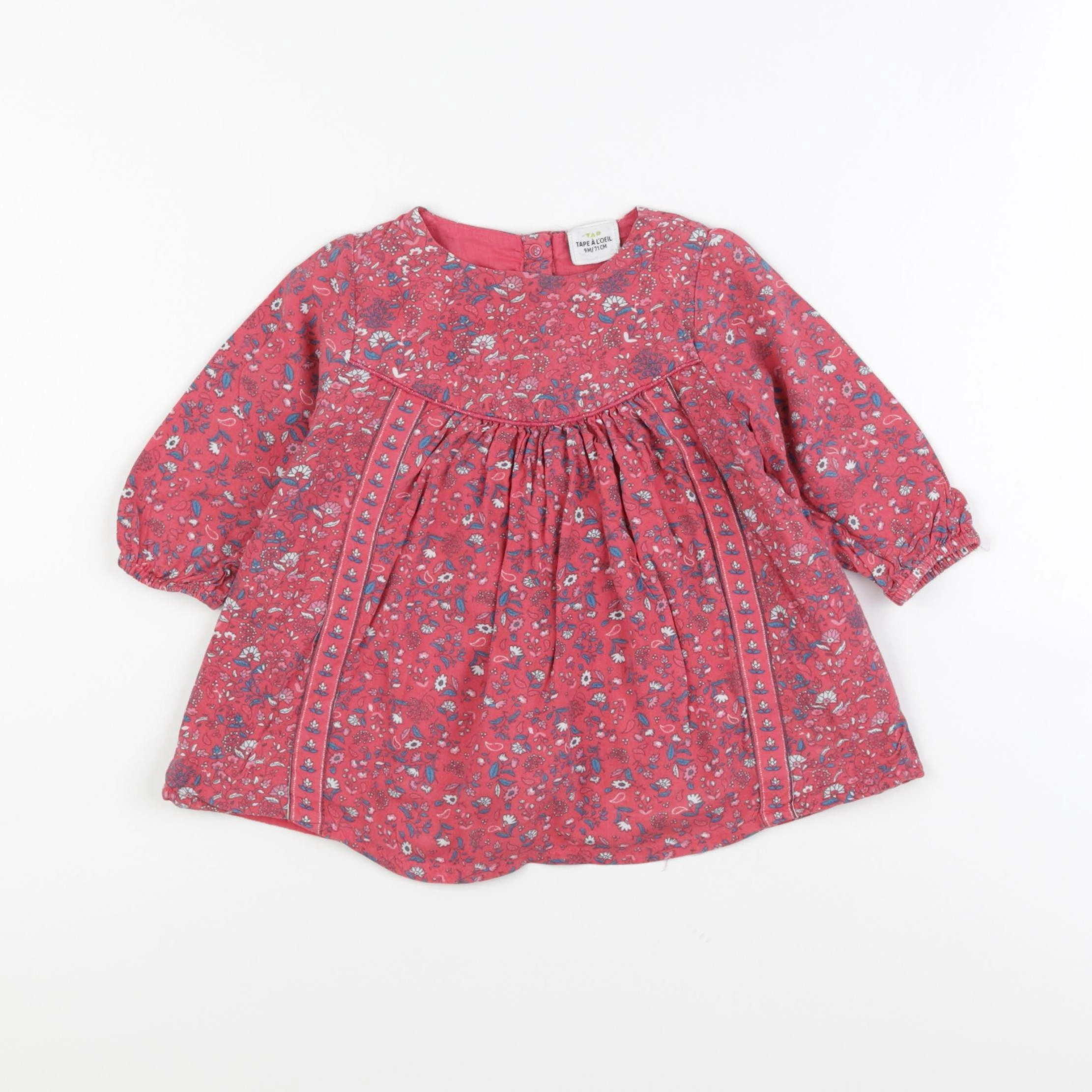 Tape à l'oeil - robe rose, rouge - 9 mois