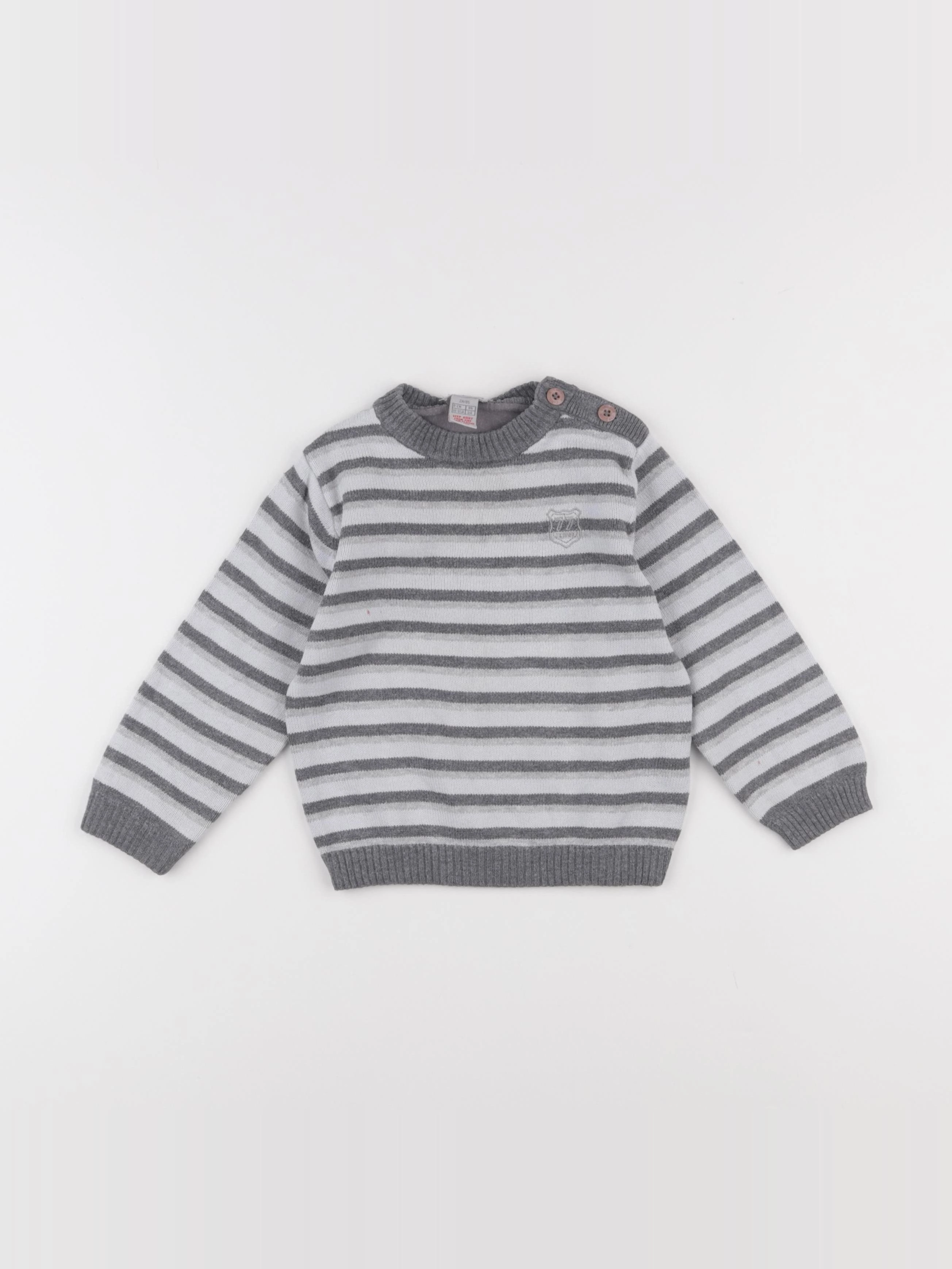 Cyrillus - pull gris - 2 ans