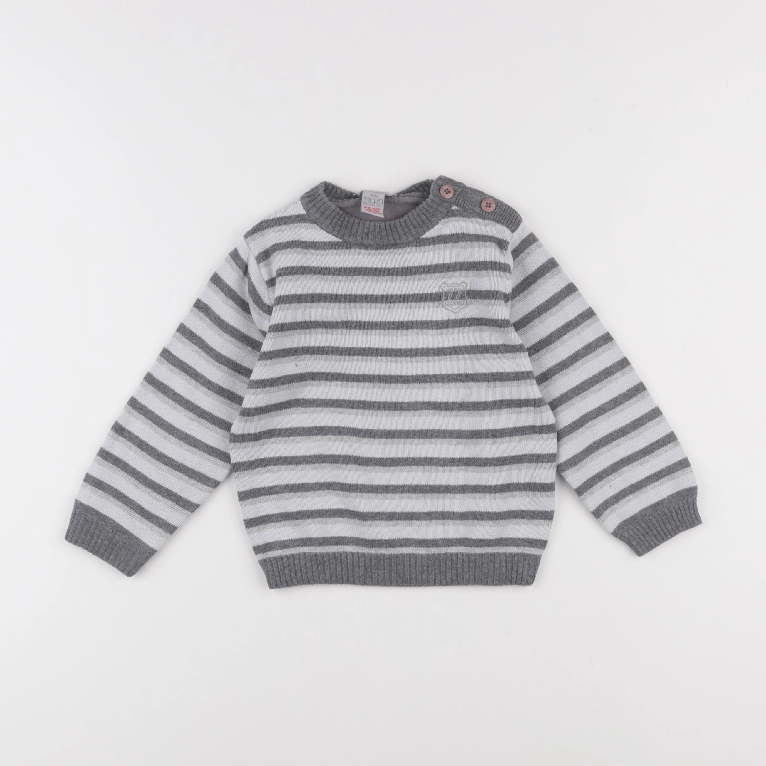 Cyrillus - pull gris - 2 ans