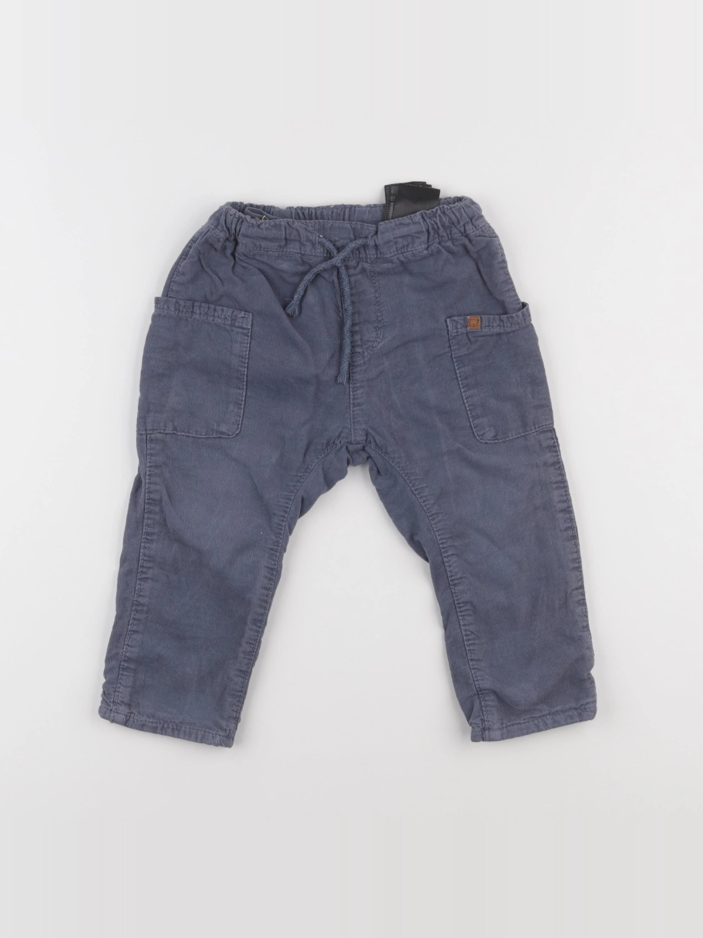 H&M - pantalon bleu - 12/18 mois
