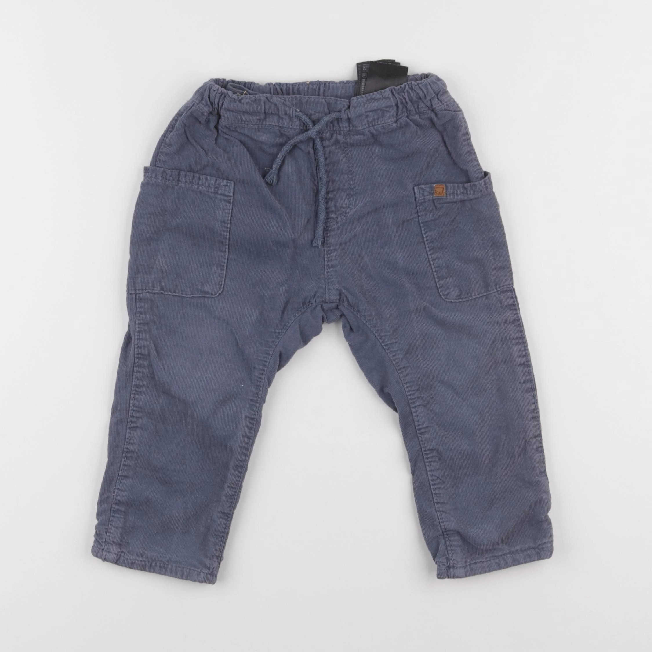 H&M - pantalon bleu - 12/18 mois
