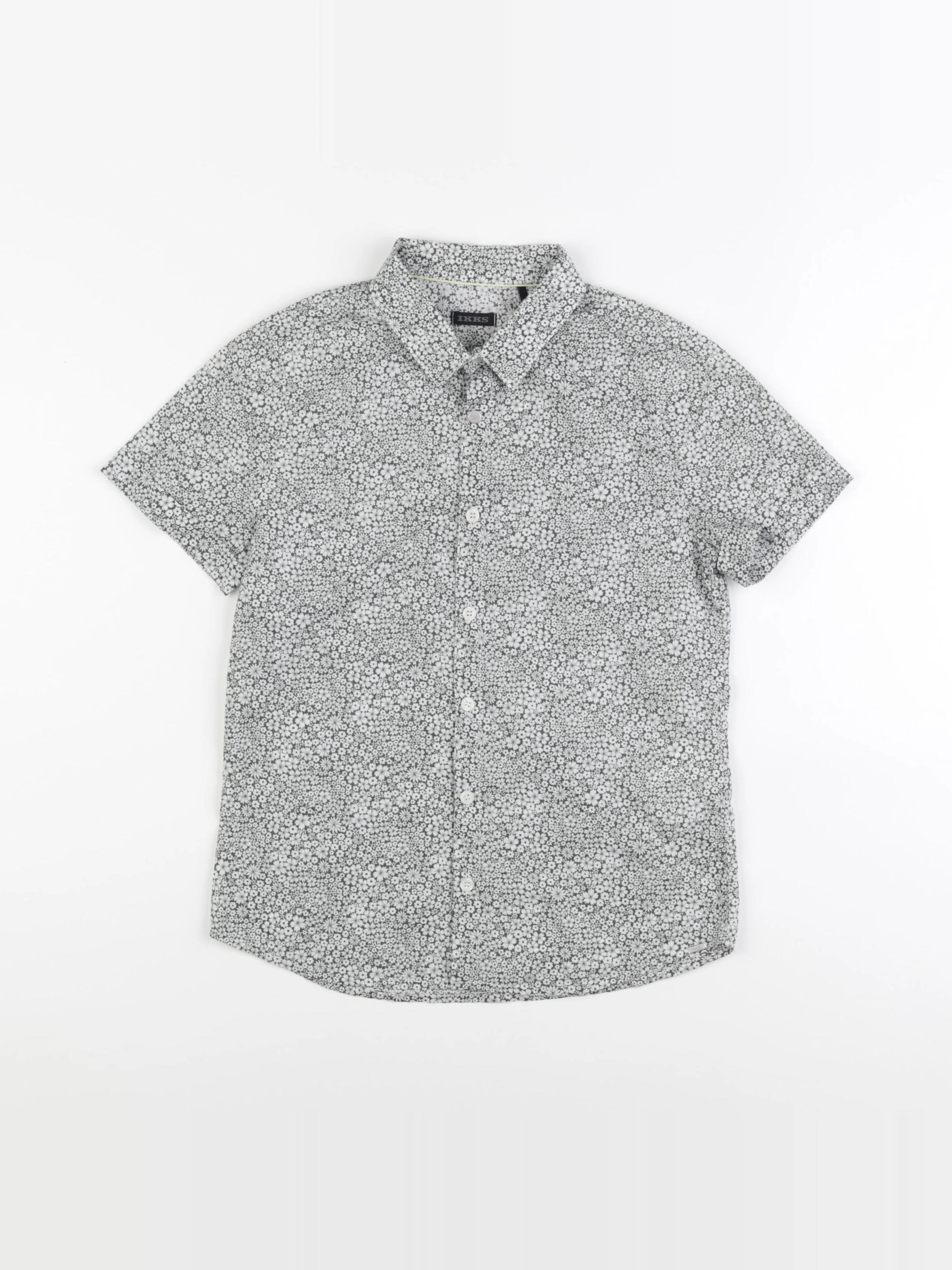 IKKS - chemise vert, beige - 10 ans