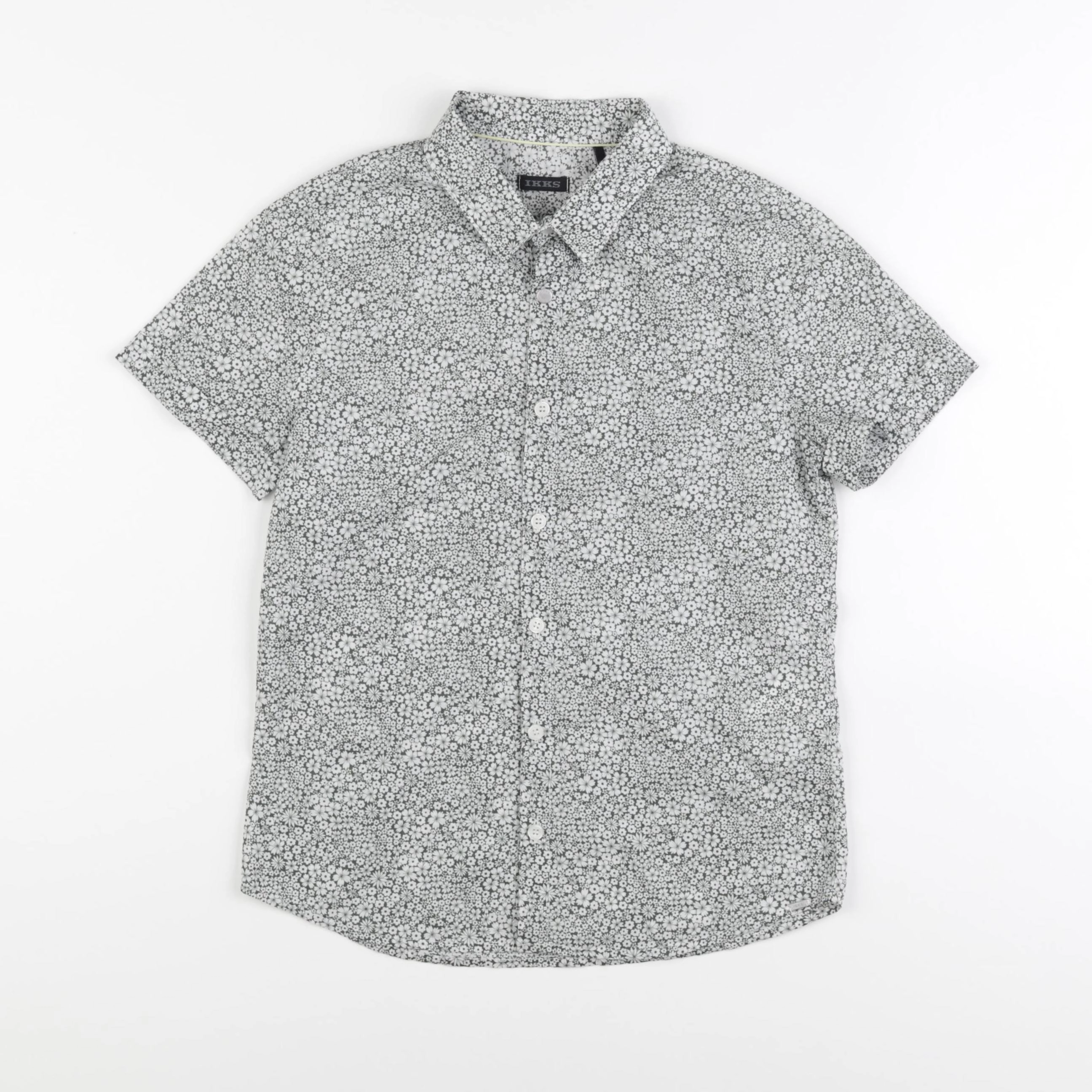 IKKS - chemise vert, beige - 10 ans