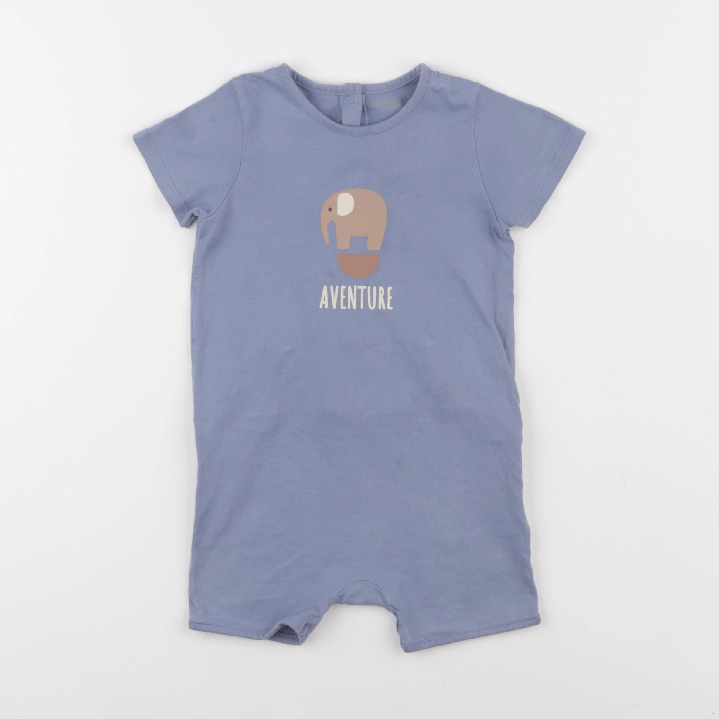Vertbaudet - pyjama coton bleu - 24 mois