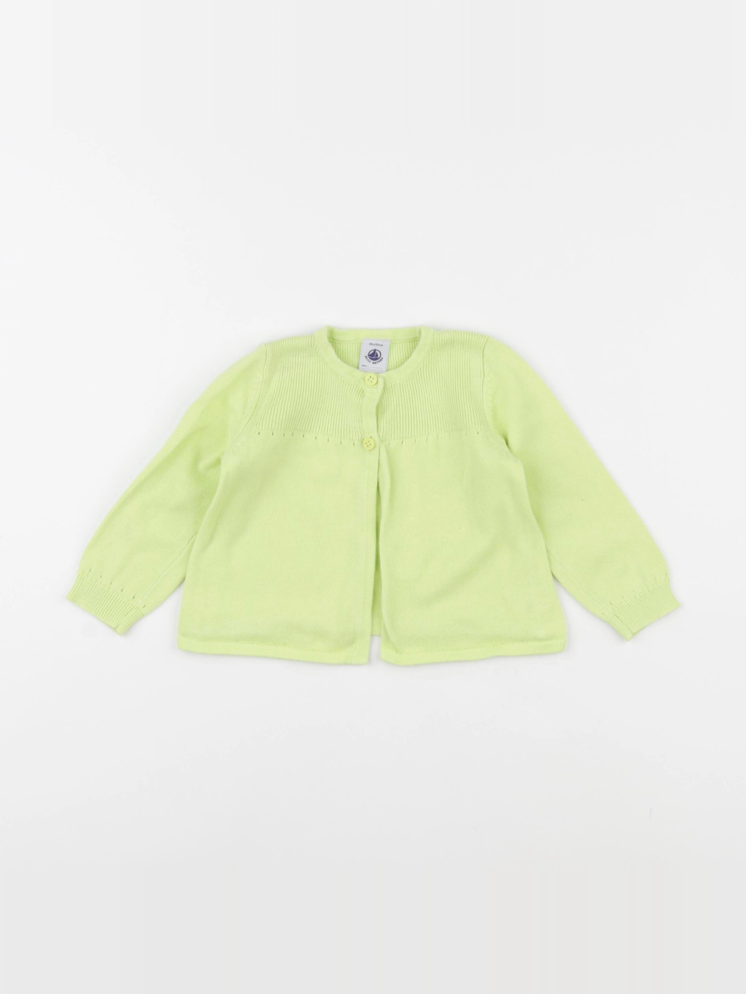 Petit Bateau - gilet jaune - 18 mois