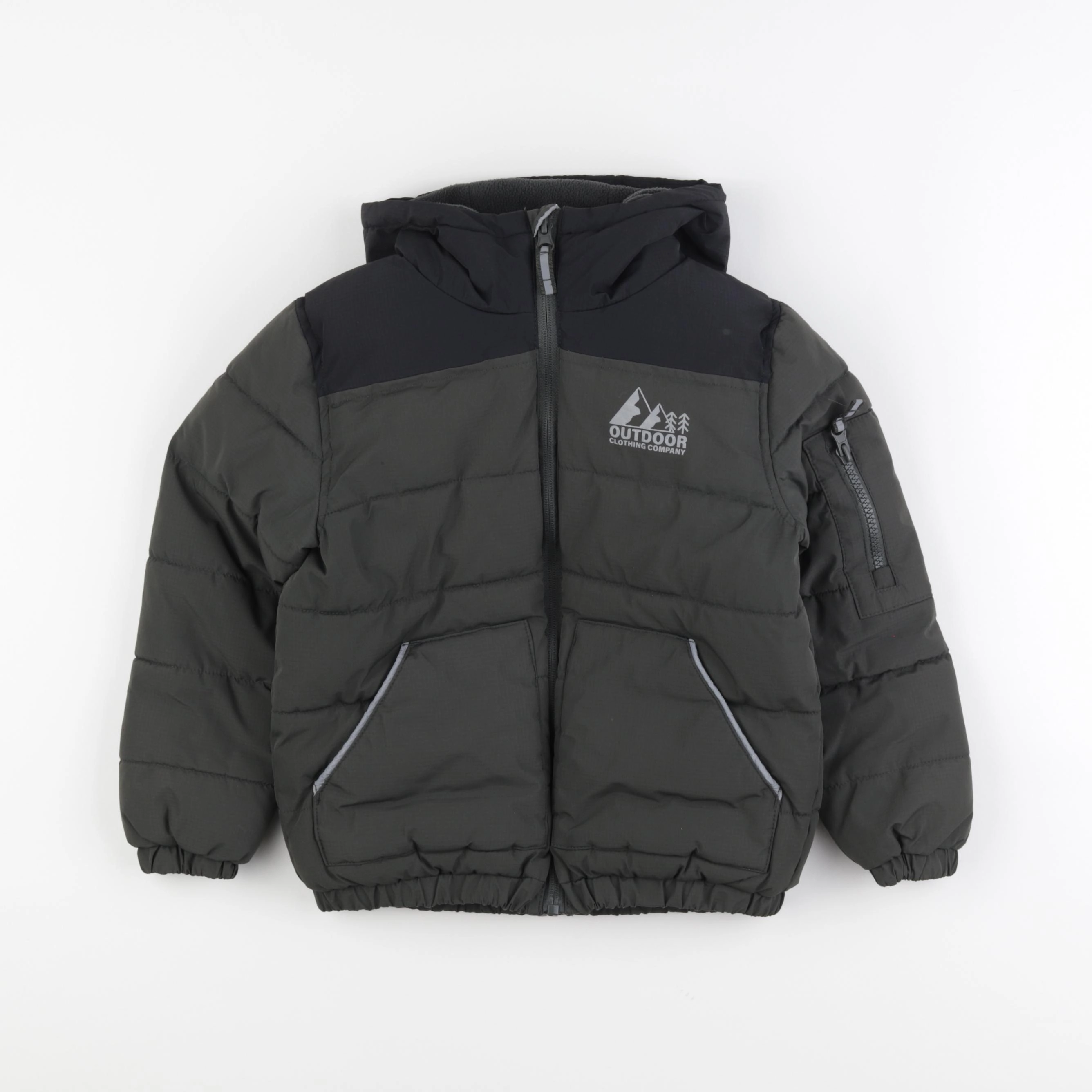 Vertbaudet - doudoune vert, noir - 6 ans
