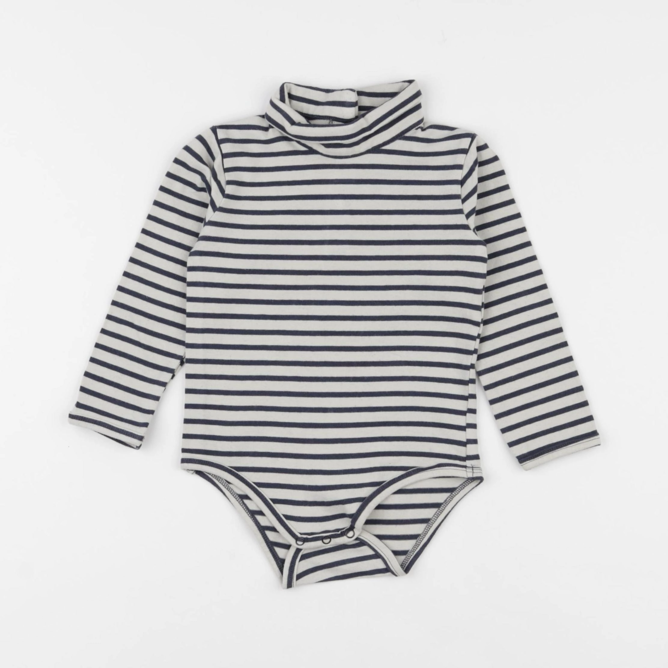Vertbaudet - body à col beige, bleu - 24 mois