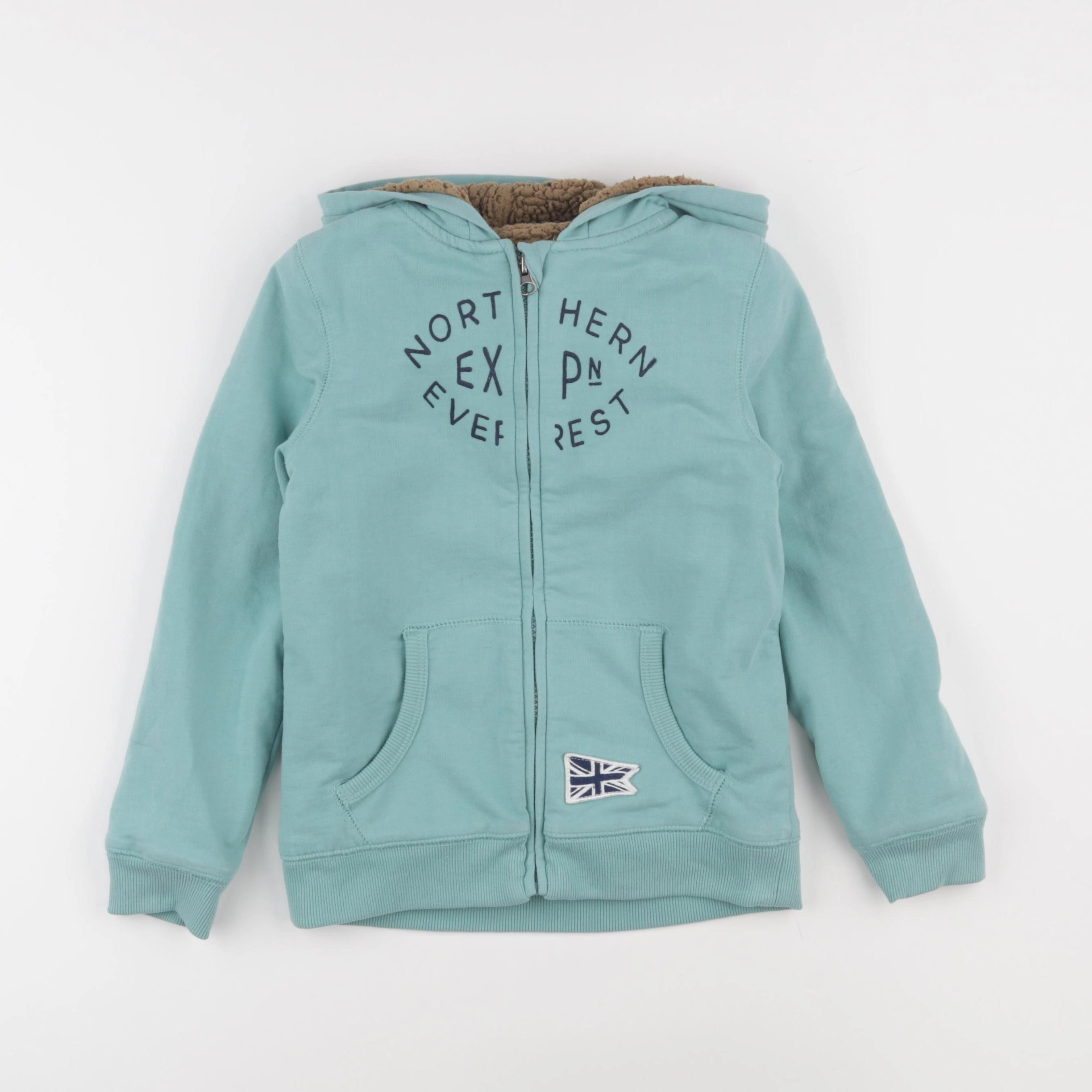 Vertbaudet - sweat vert - 8 ans