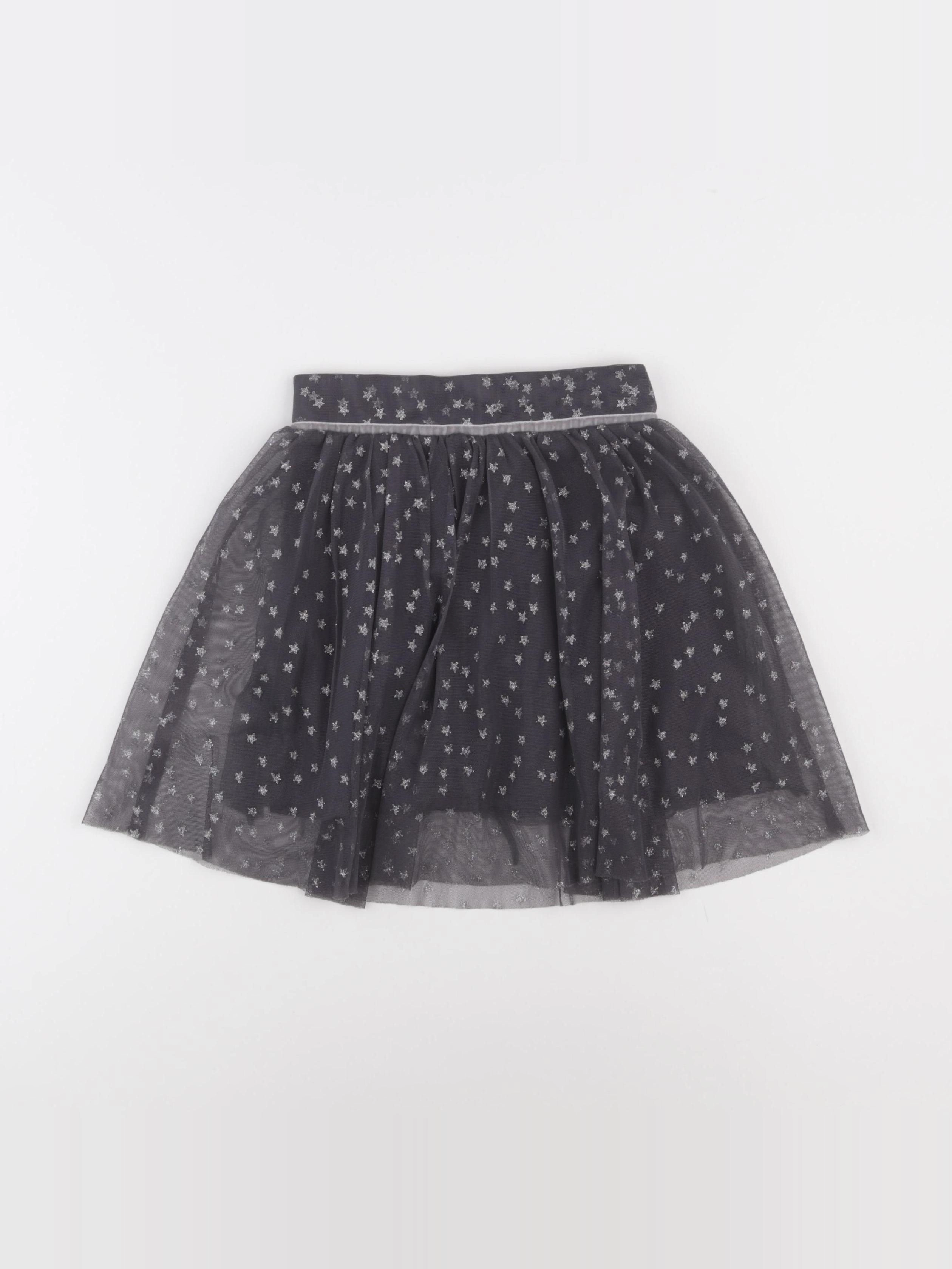 Vertbaudet - jupe gris, argent - 6 ans
