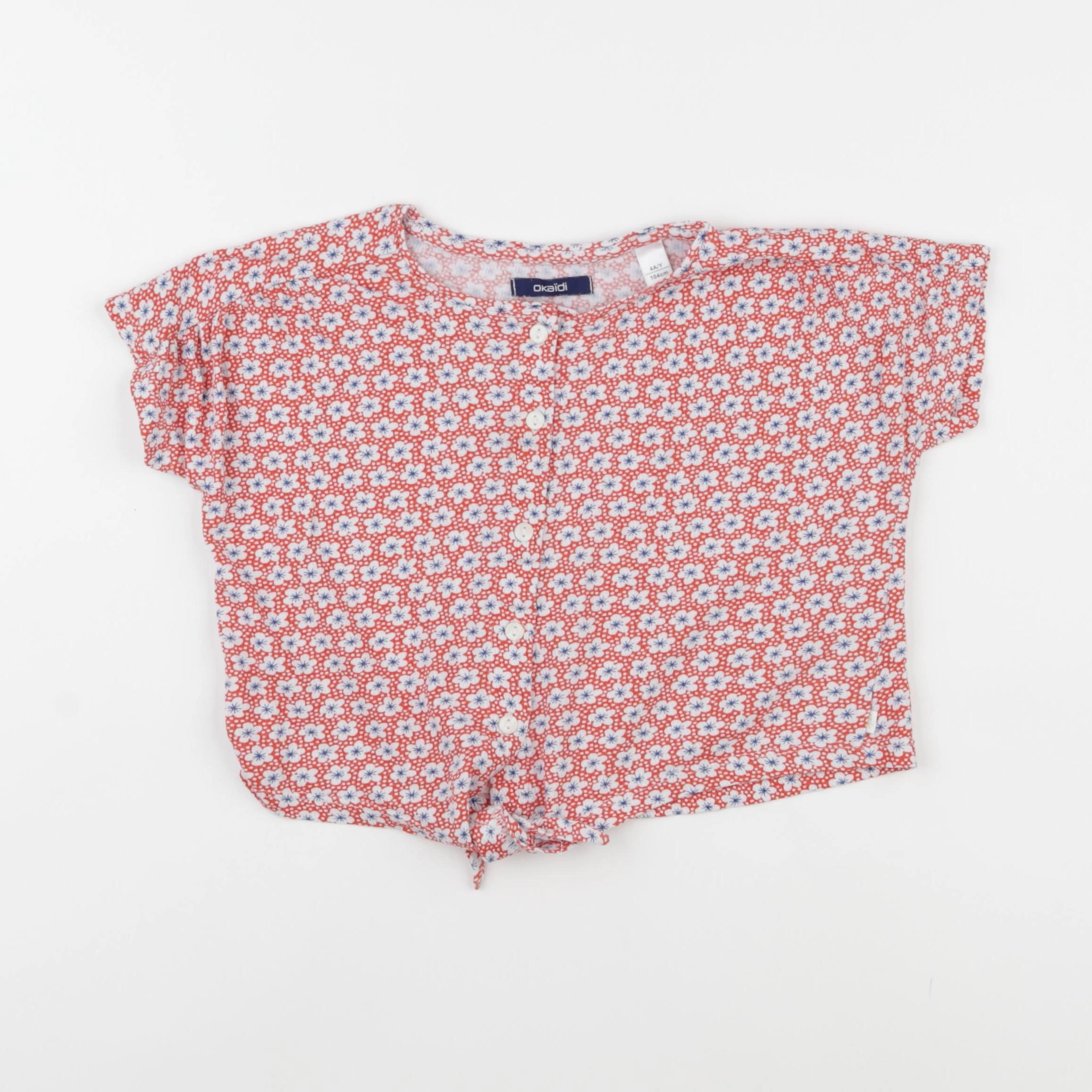 Okaidi - blouse rouge - 4 ans