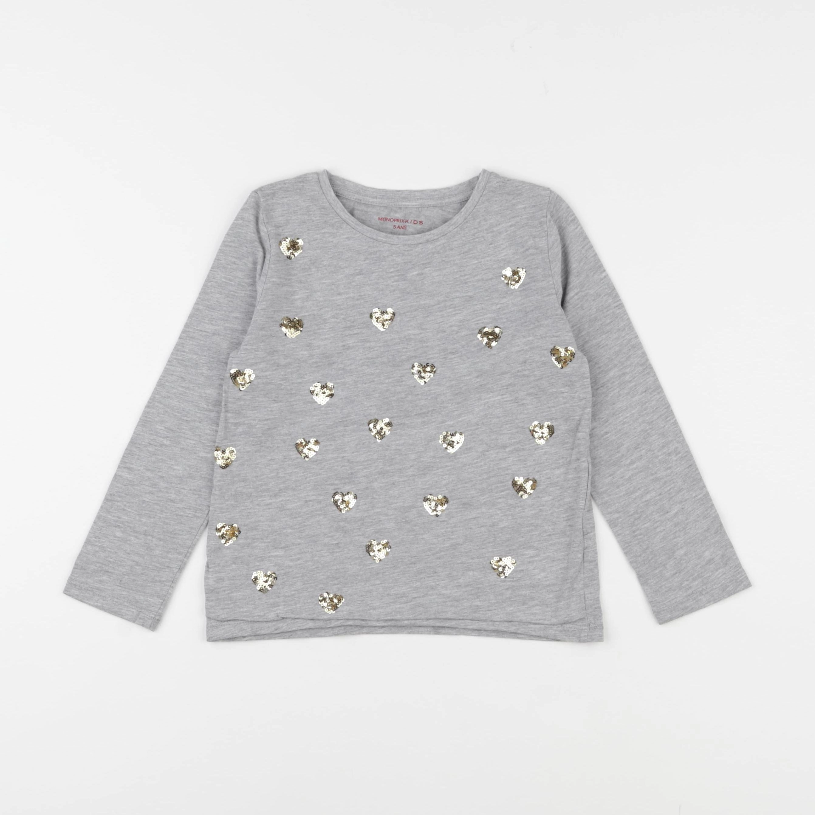 Monoprix - tee-shirt gris - 5 ans