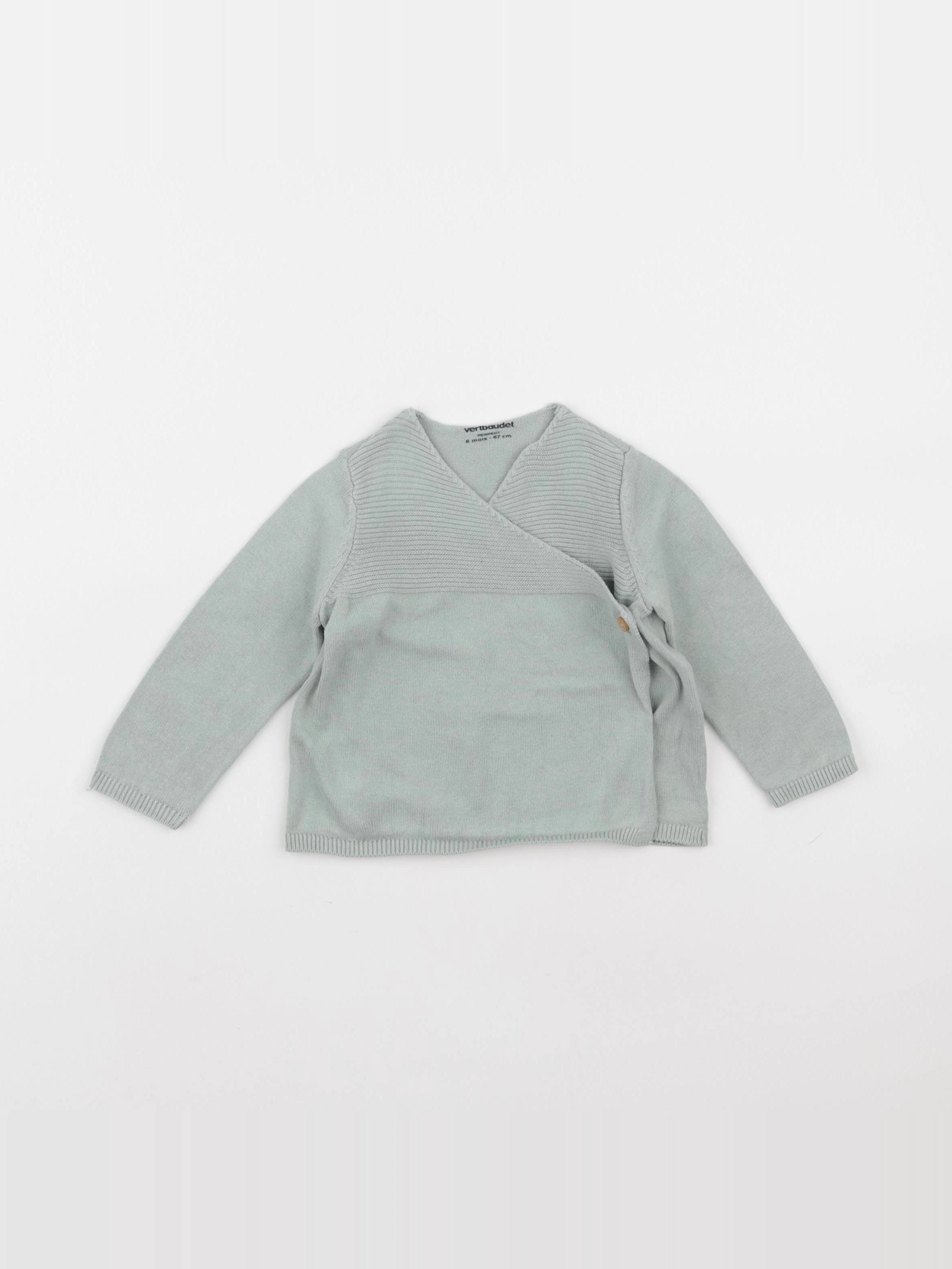 Vertbaudet - gilet vert - 6 mois