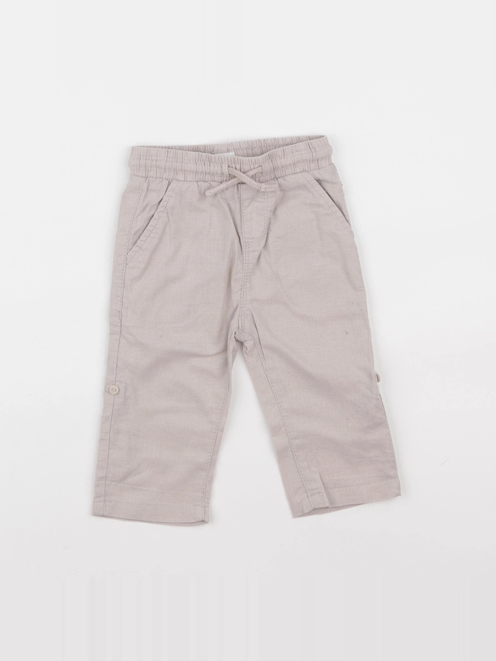 Vertbaudet - pantalon beige - 9 mois