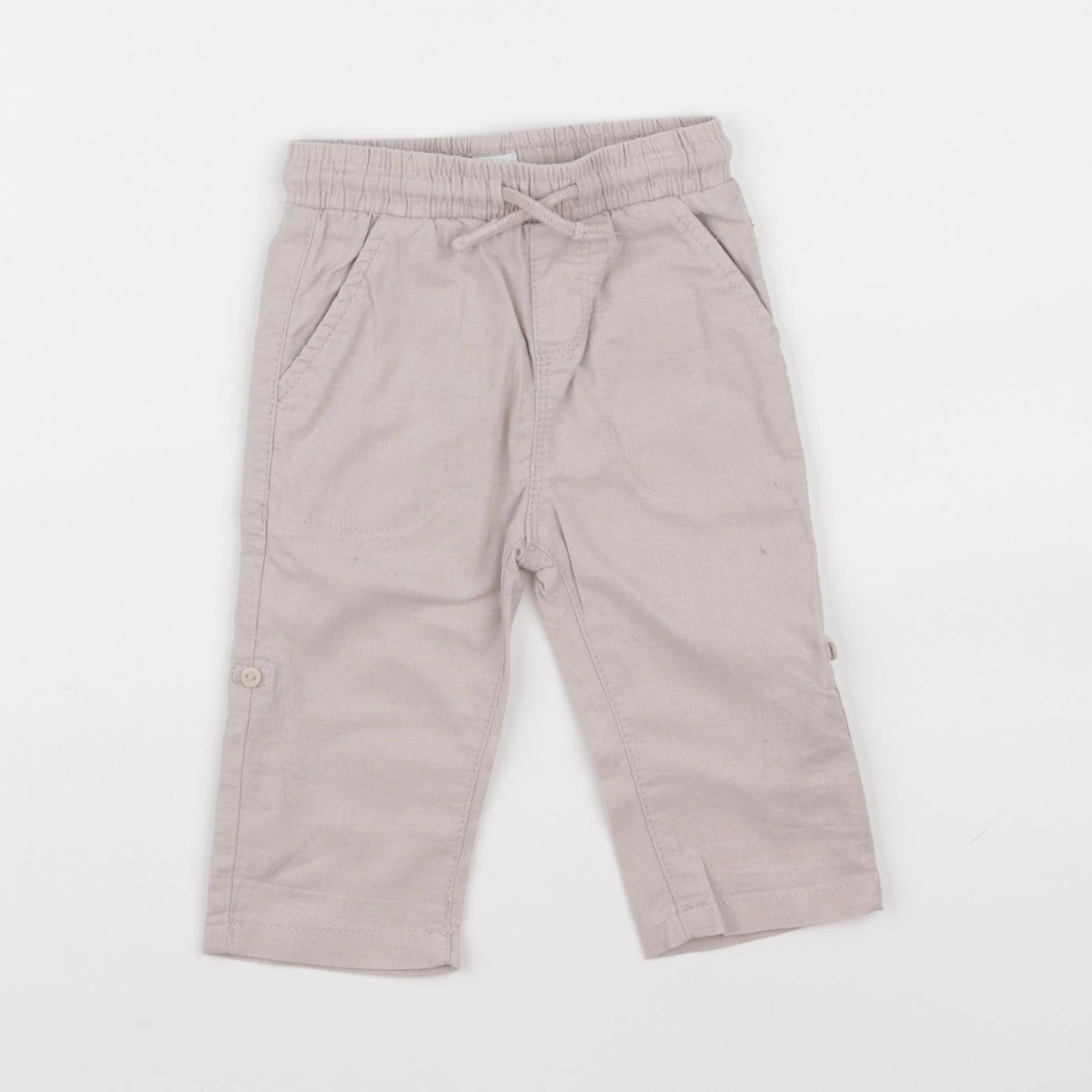 Vertbaudet - pantalon beige - 9 mois