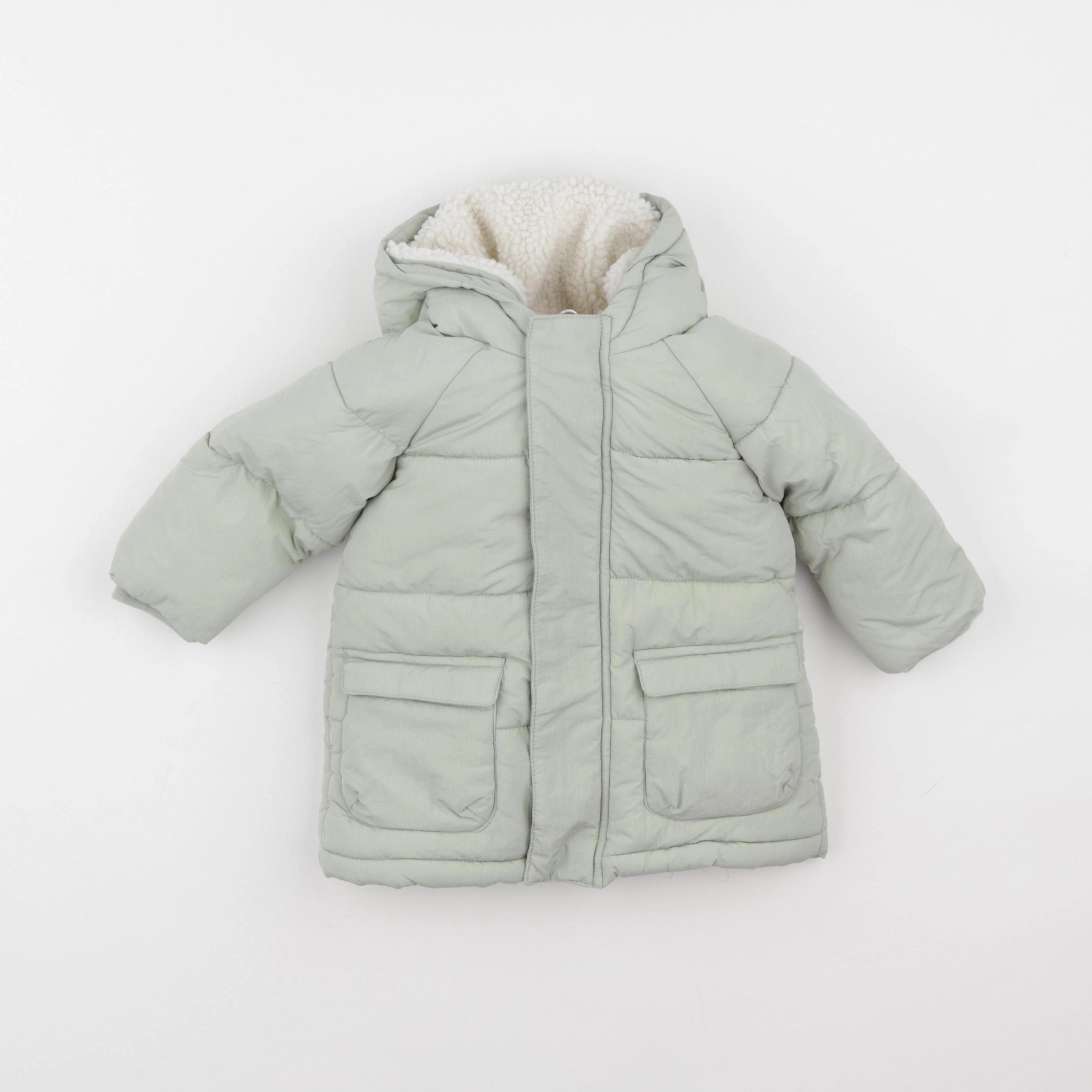 Vertbaudet - manteau vert - 9 mois