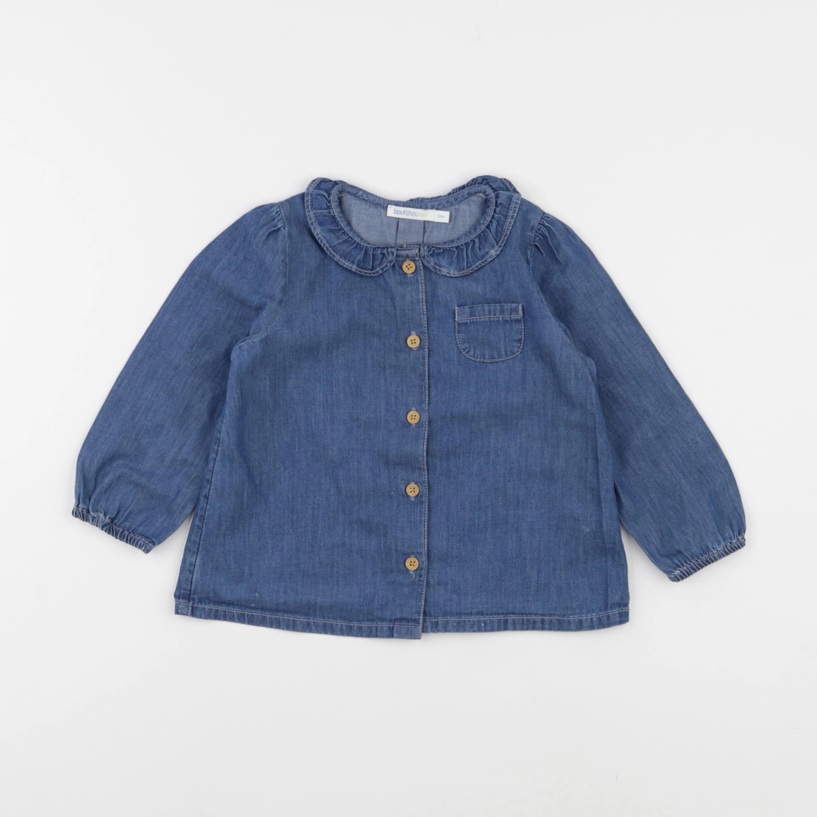 Boutchou - blouse bleu - 18 mois