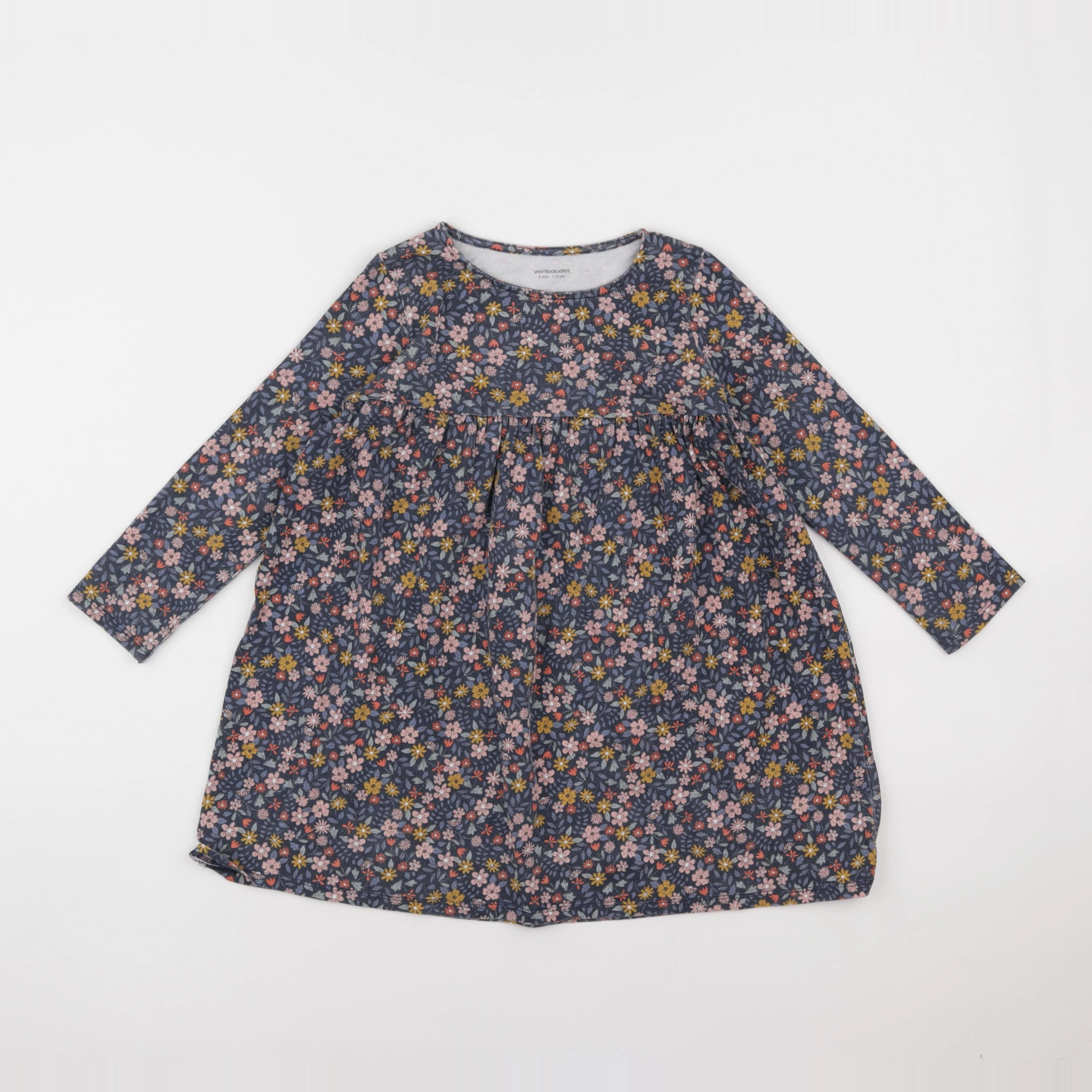 Vertbaudet - robe multicolore - 6 ans