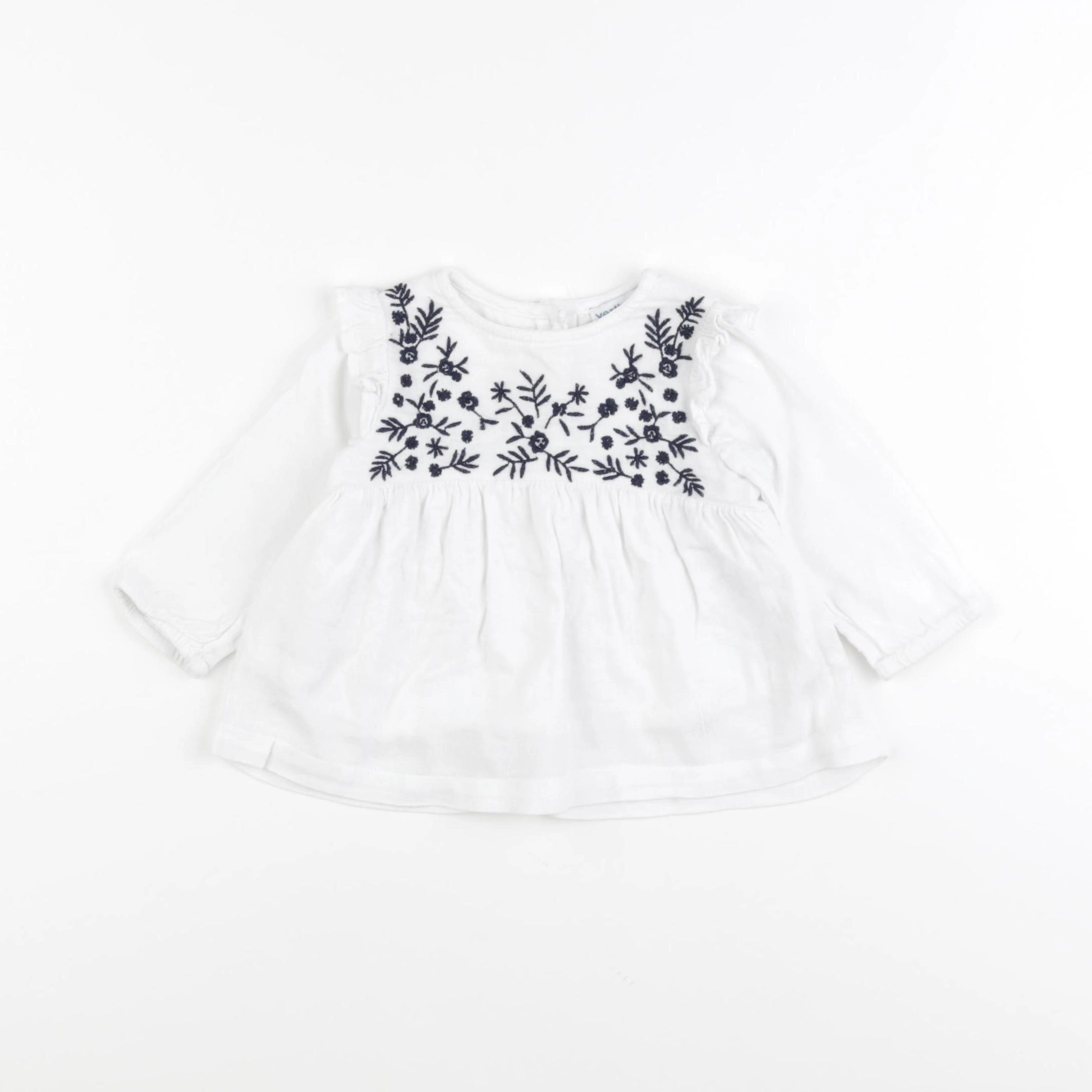 Vertbaudet - blouse blanc, bleu - 6 mois
