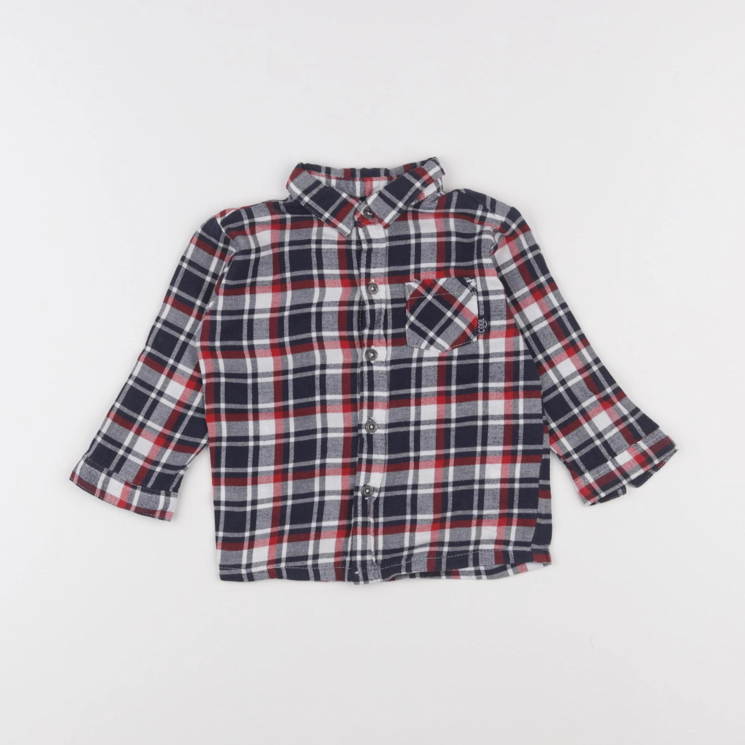 Vertbaudet - chemise multicolore - 12 mois