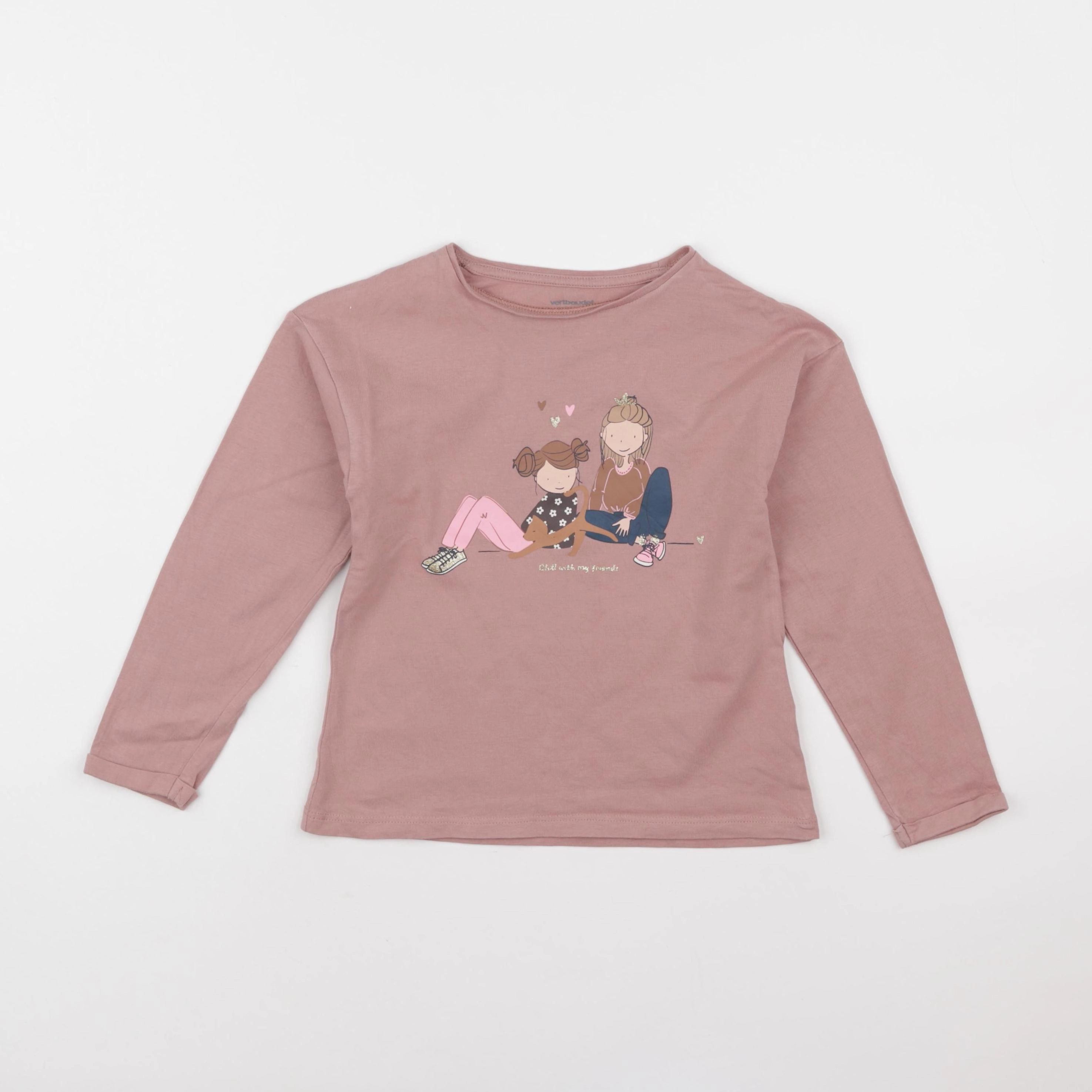 Vertbaudet - tee-shirt rose - 6 ans
