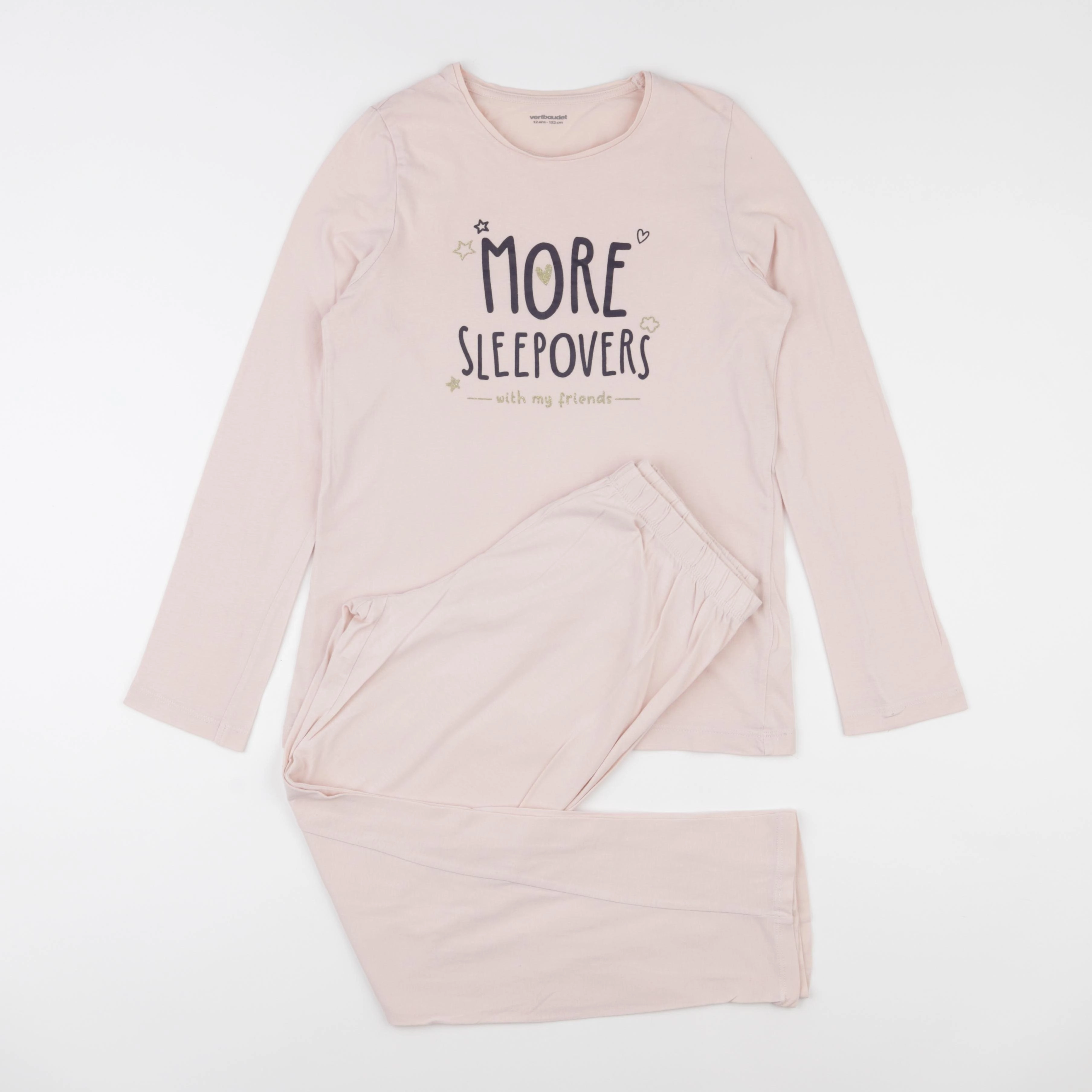 Vertbaudet - pyjama coton rose - 12 ans