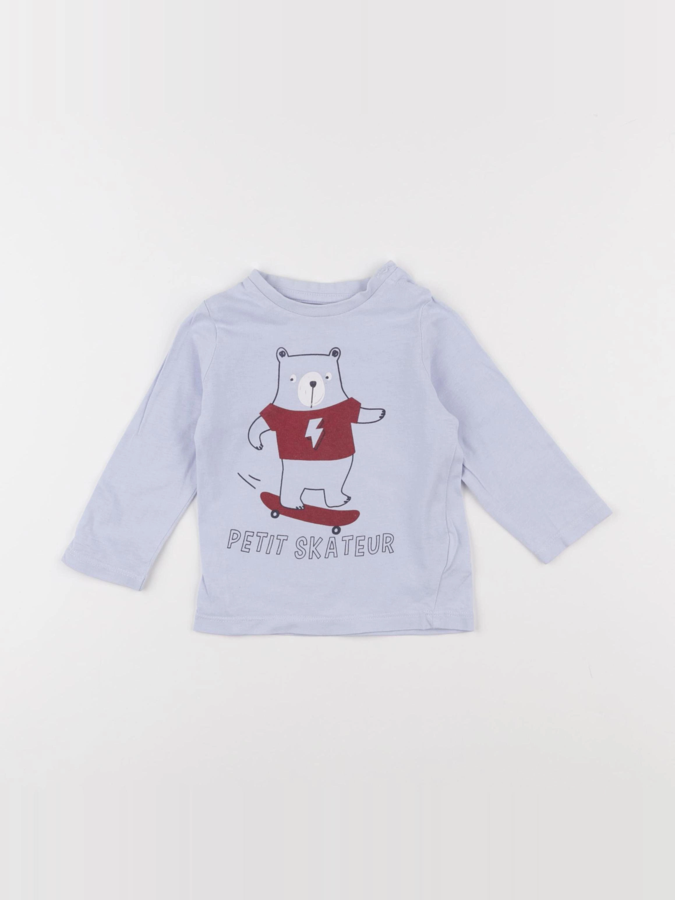 Vertbaudet - tee-shirt bleu - 9 mois