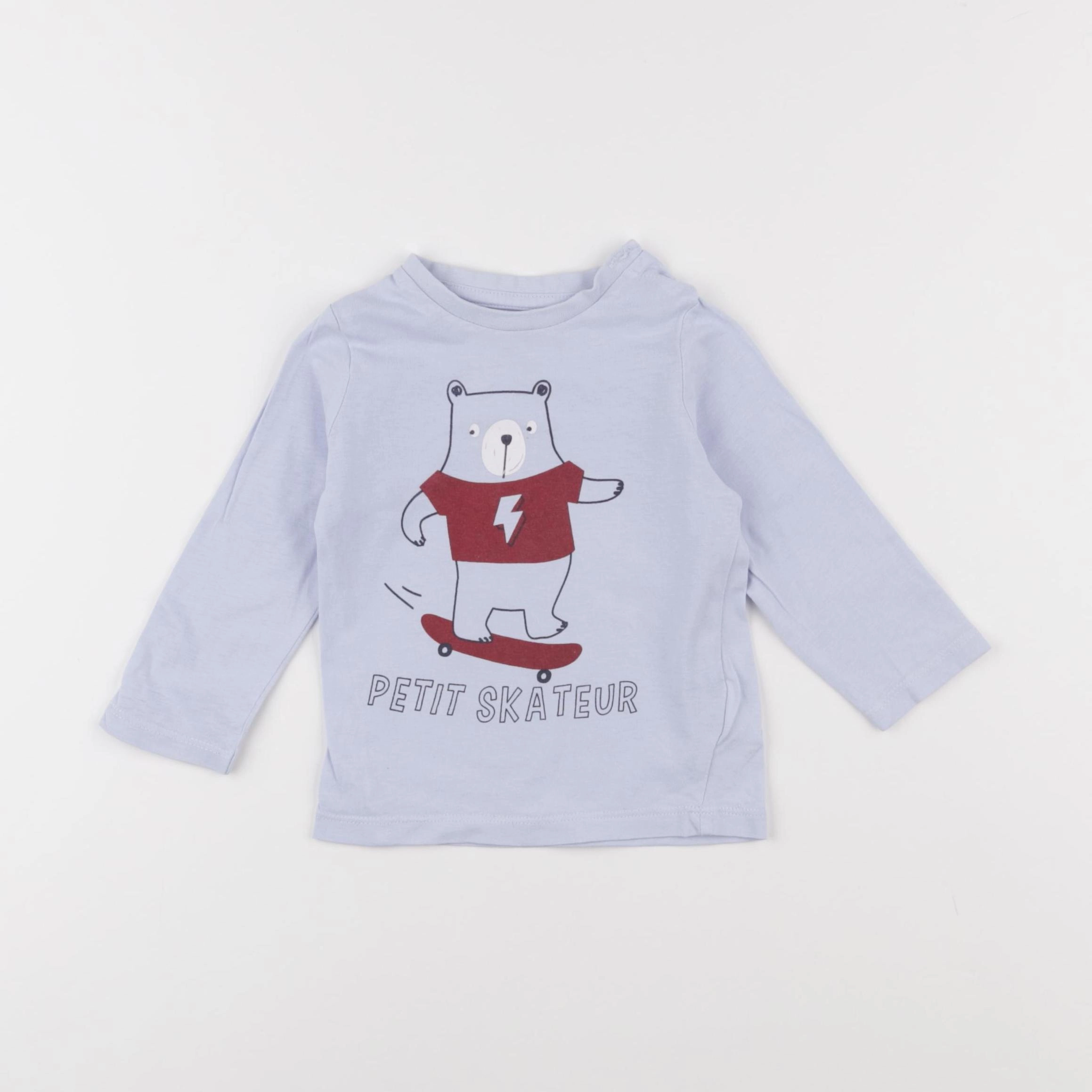 Vertbaudet - tee-shirt bleu - 9 mois