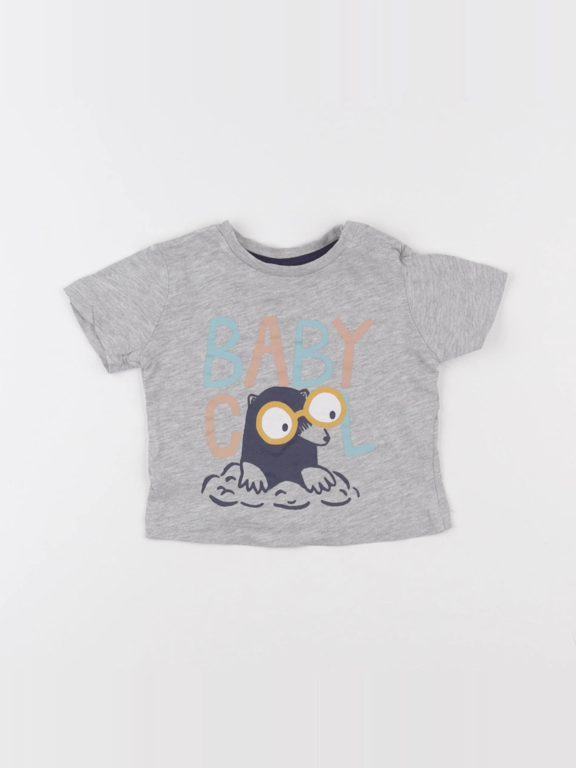 Boutchou - tee-shirt gris - 6 mois
