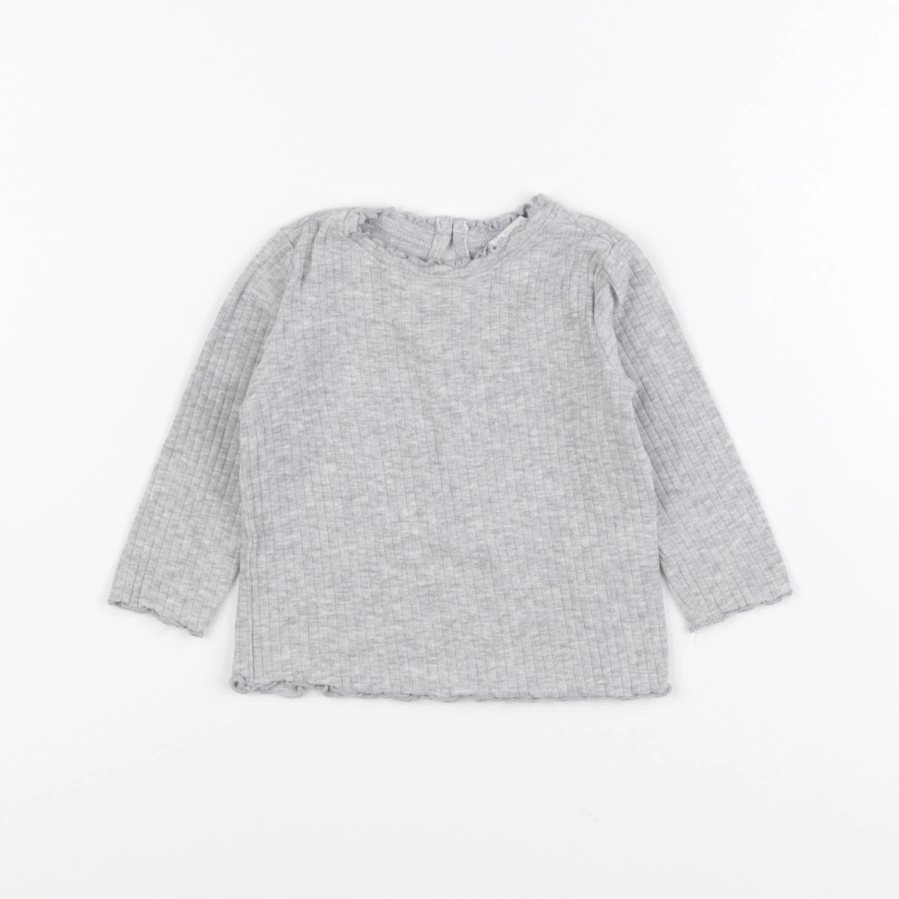 H&M - tee-shirt gris - 6 mois