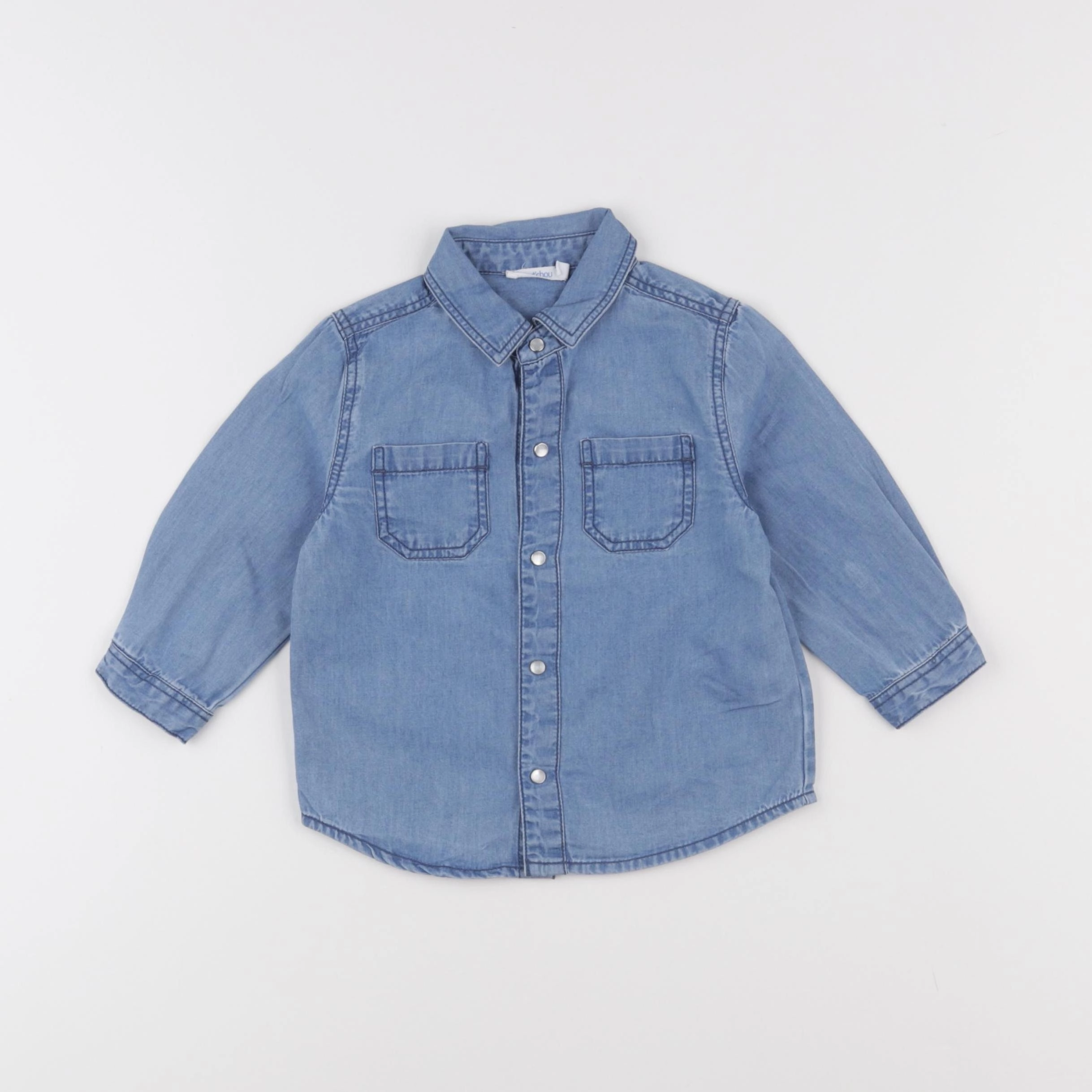 Boutchou - chemise bleu - 12 mois