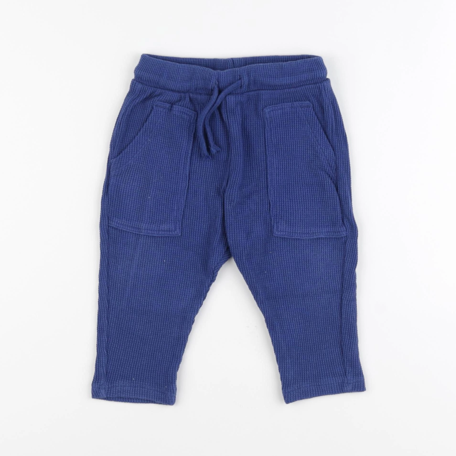 H&M - pantalon bleu - 9/12 mois