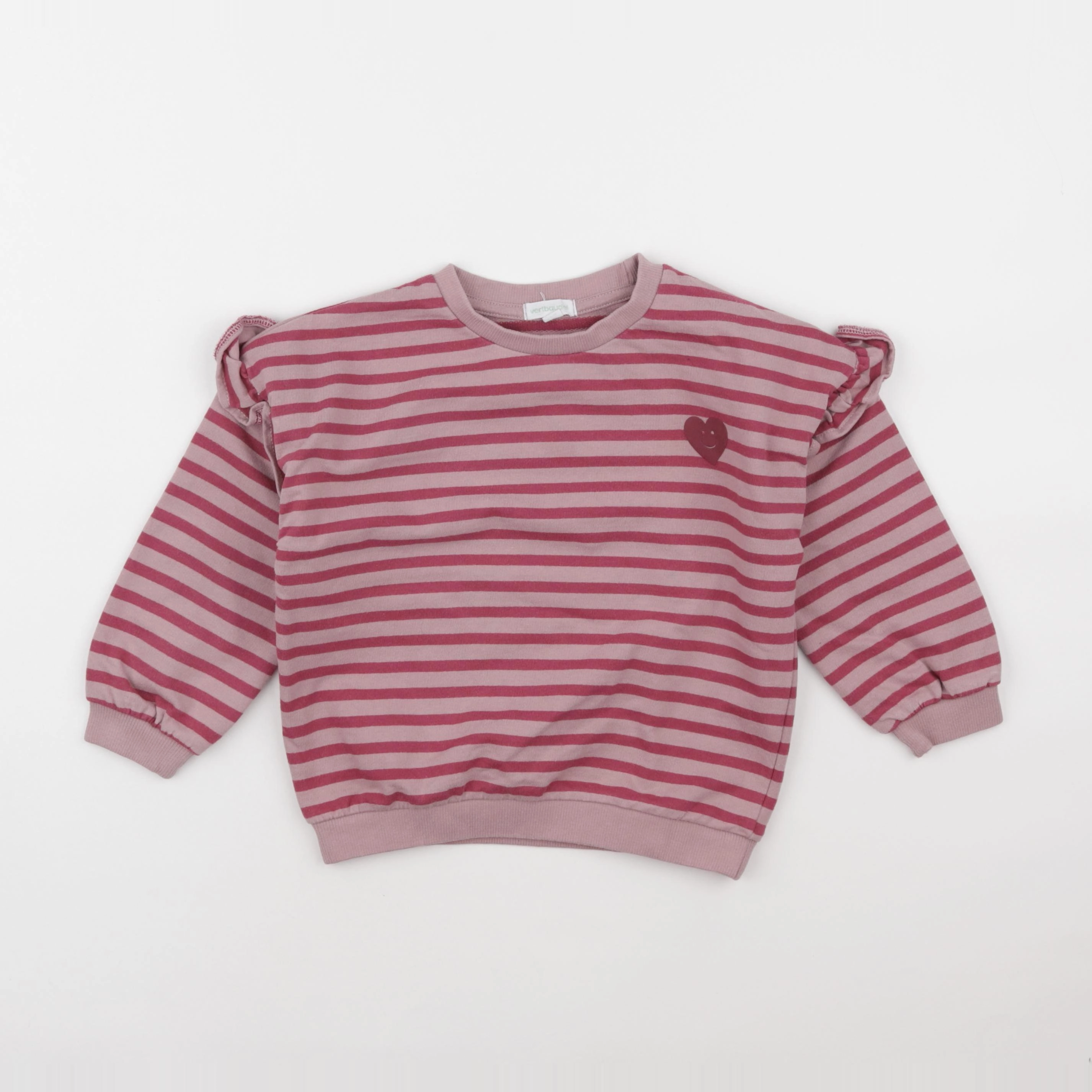 Vertbaudet - sweat rose - 6 ans