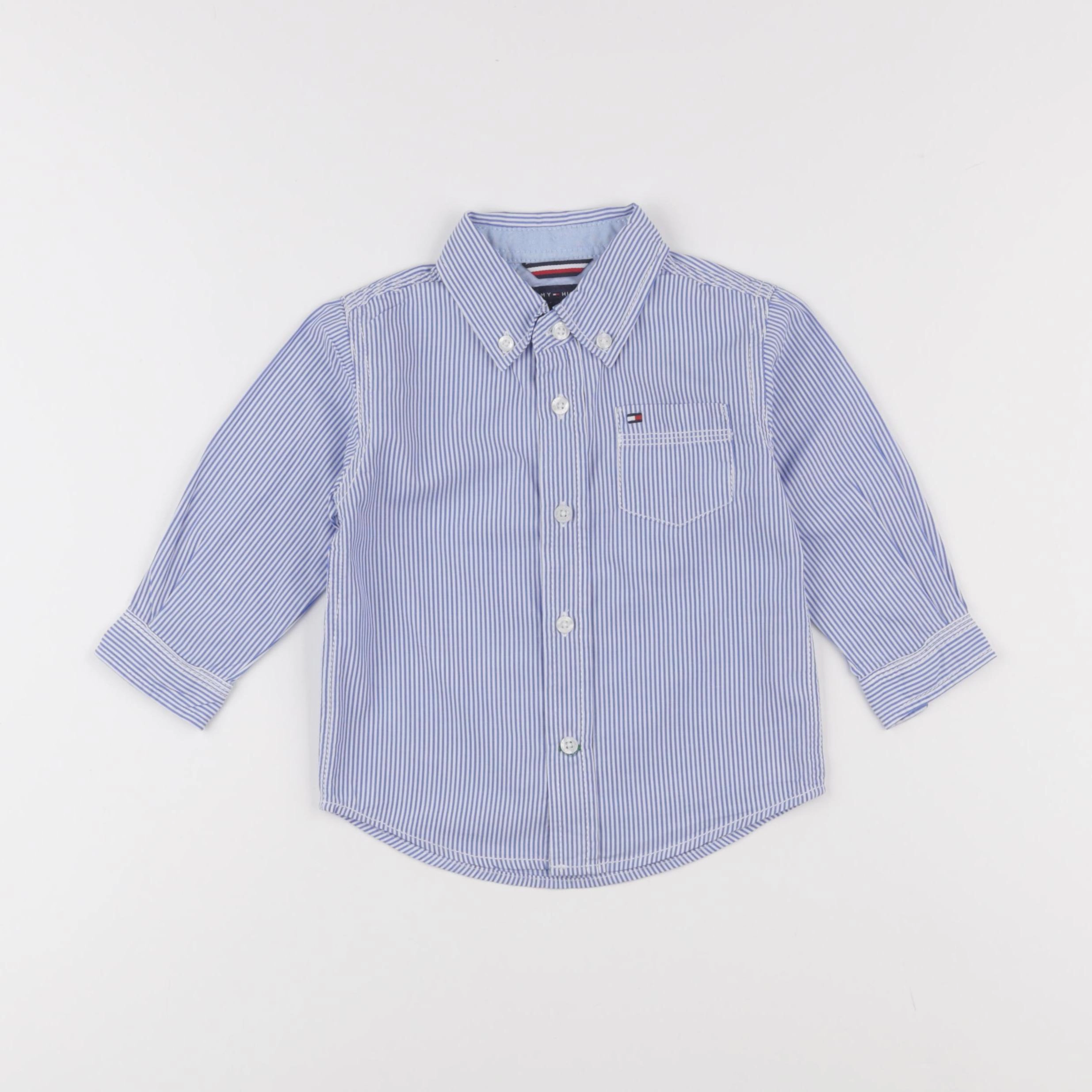 Tommy Hilfiger - chemise blanc, bleu - 12 mois