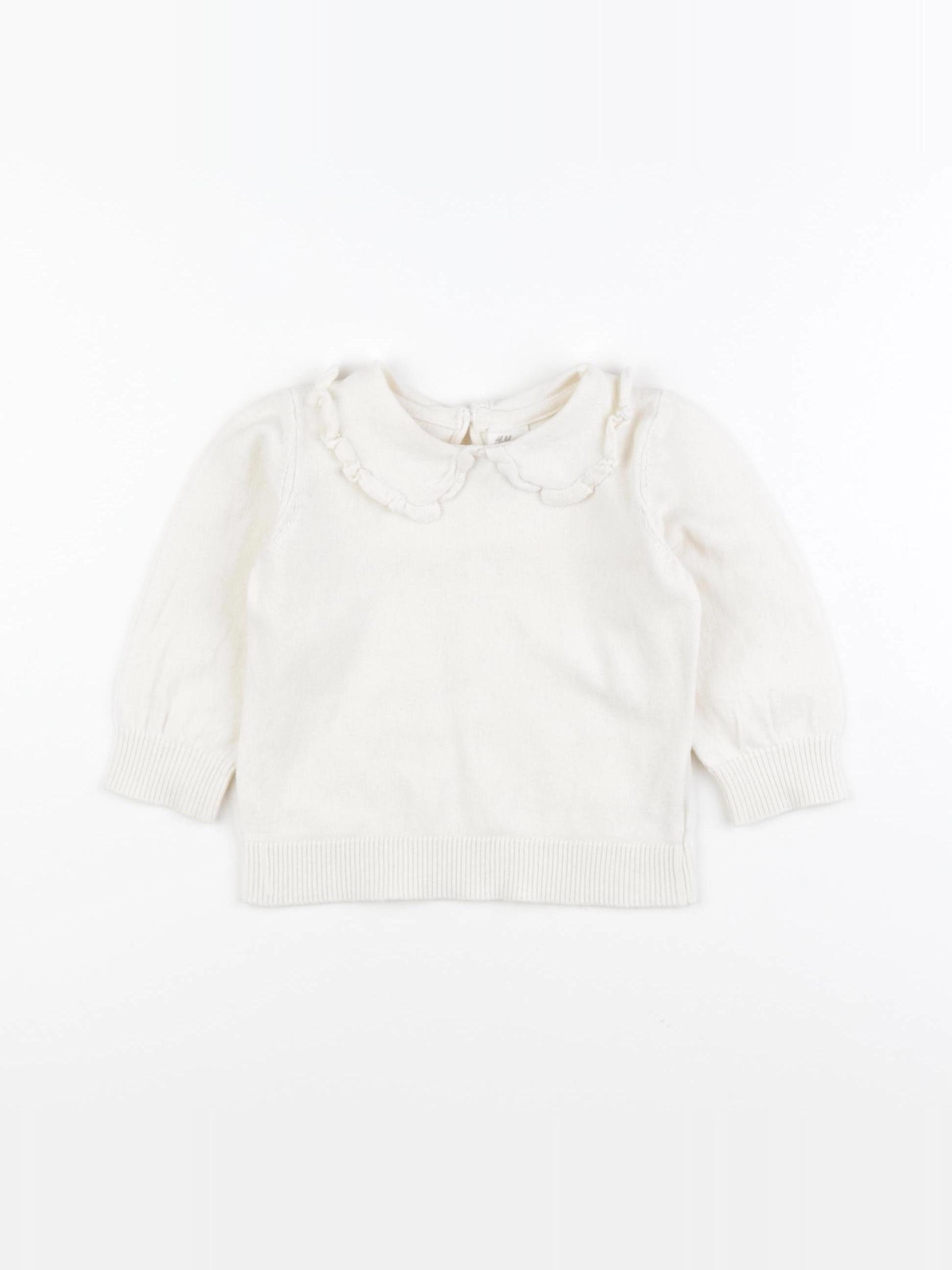H&M - pull beige - 6/9 mois