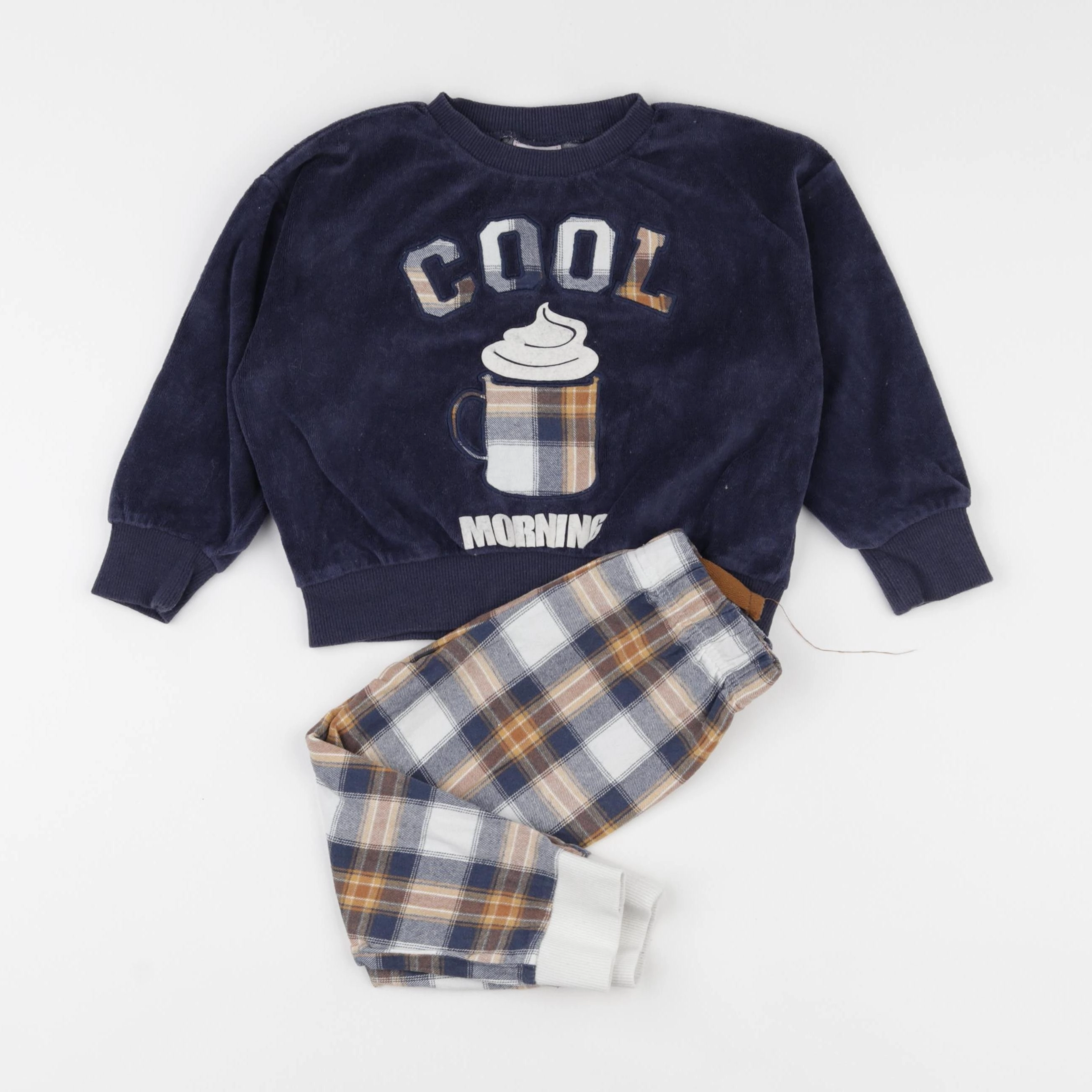 Tape à l'oeil - pyjama velours bleu - 2 ans