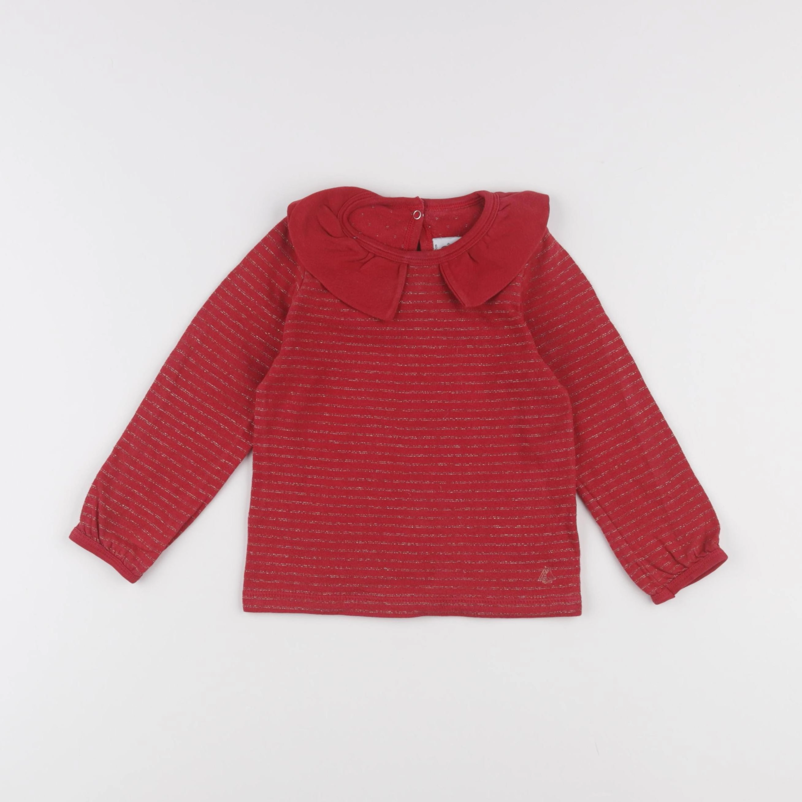 Petit Bateau - tee-shirt rouge, or - 3 ans